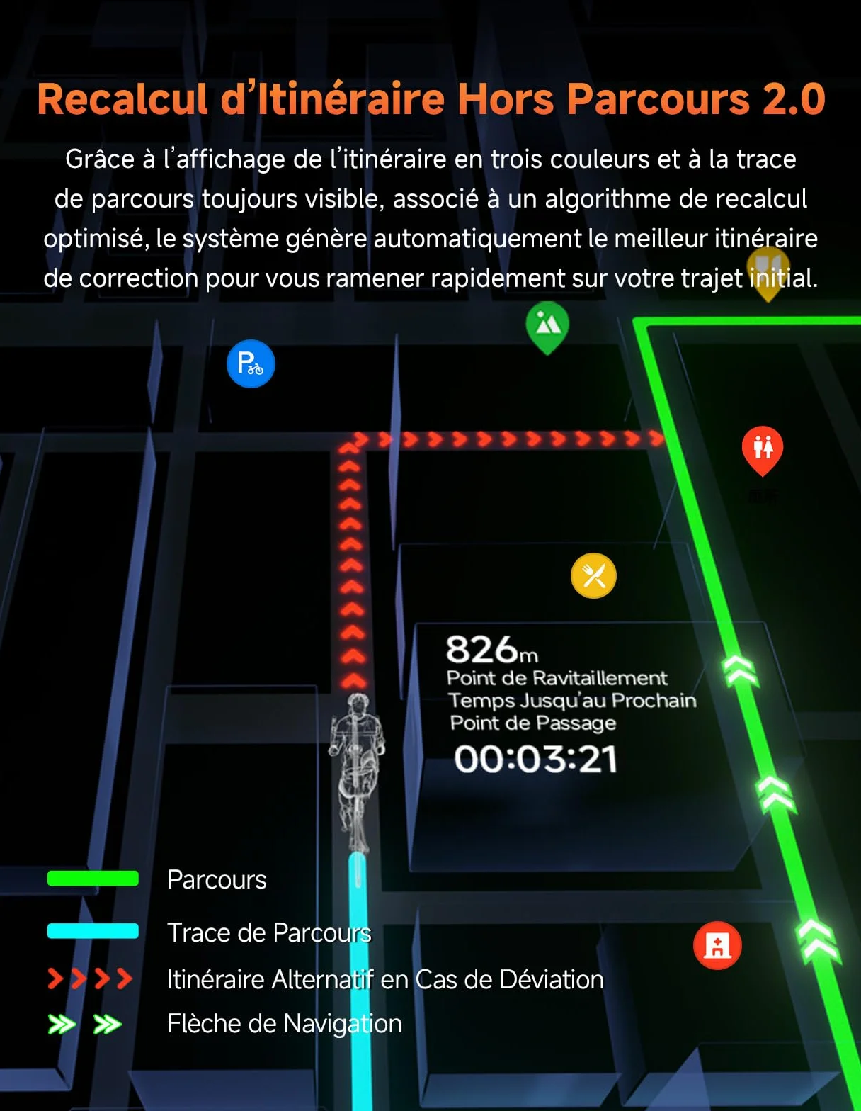 iGPSPORT BiNavi Compteur Velo sans Fil, 3,5" Tactile Fonction VO2, d'Analyse d'Entraînement, Enregistrement Continu, Détection de Mouvement, Commande Musicale et Caméra d'action, iClimb Pro, 35H