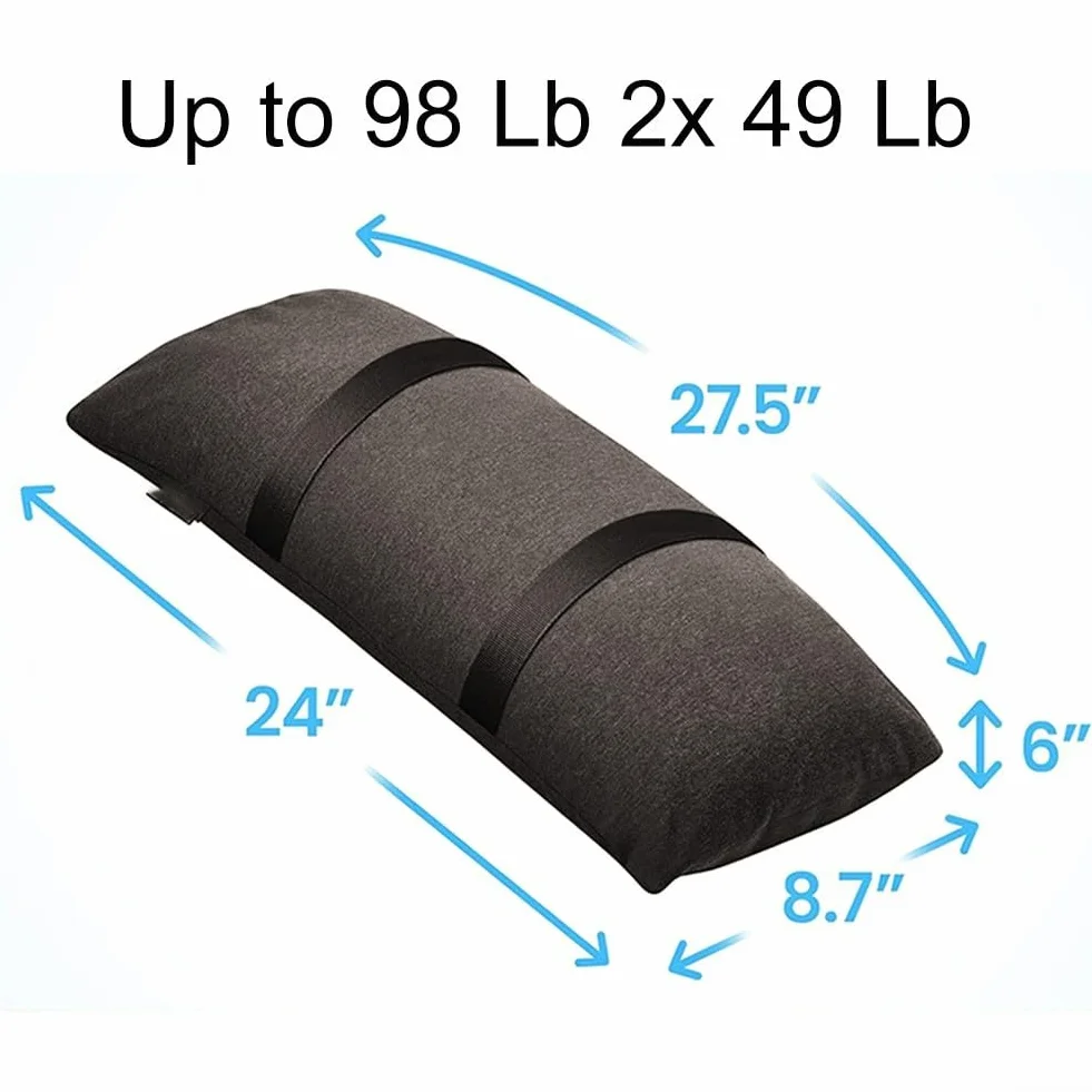 Sacs de lestage en toile 600D double ouverture extérieur noir