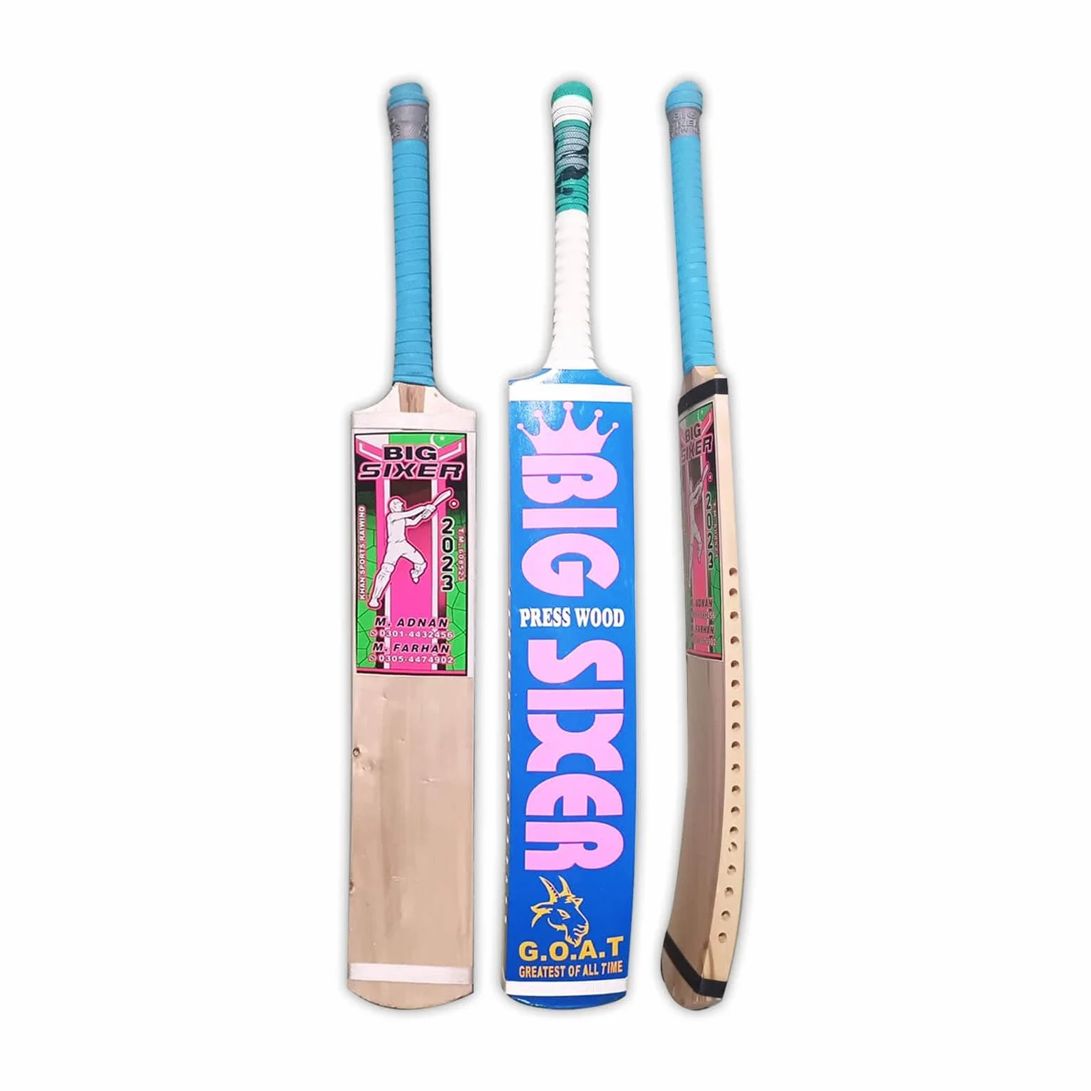 Big Sixer tape ball cricket bat