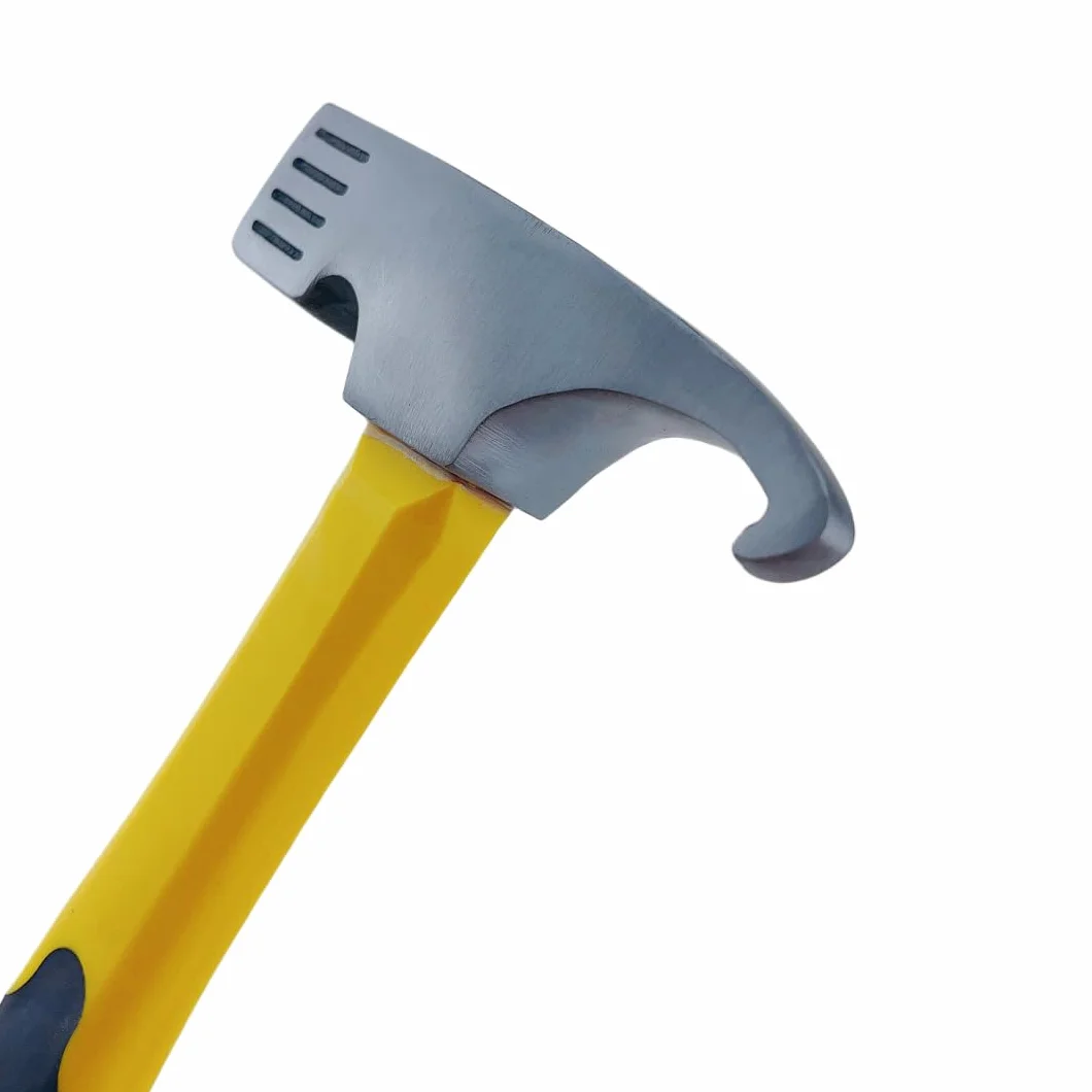 MEETOZ Maillet de camping multifonction en acier au carbone quatre coins jaune noir