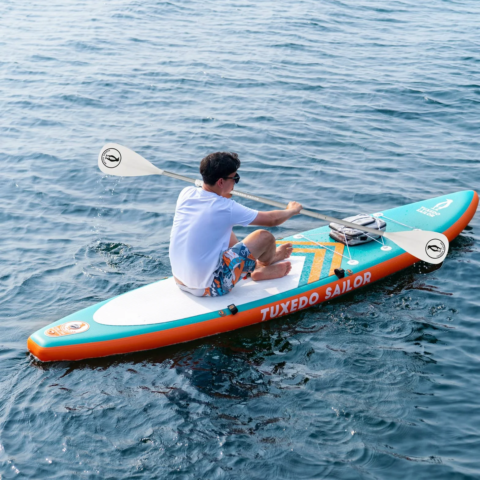 Tuxedo Sailor Sup Paddles - Pagaies de Stand Up Paddle réglables en 3 Parties - Pagaies légères et flottantes - Durables et compressibles - Lames en Nylon renforcé