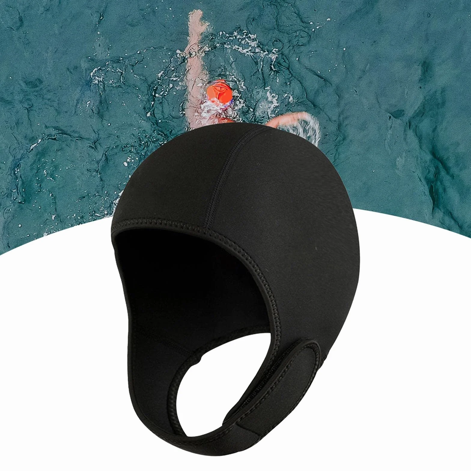 TOOYFUL Capuche De Plongée 2 Mm en Néoprène, Plongée Casquette, Surf Cap, Cagoules De Plongée pour Combinaison De Plongée, Bonnet De Surf, Bonnet De Bain pour Femme, Homme, Surf, Canoë, Voile, Noir