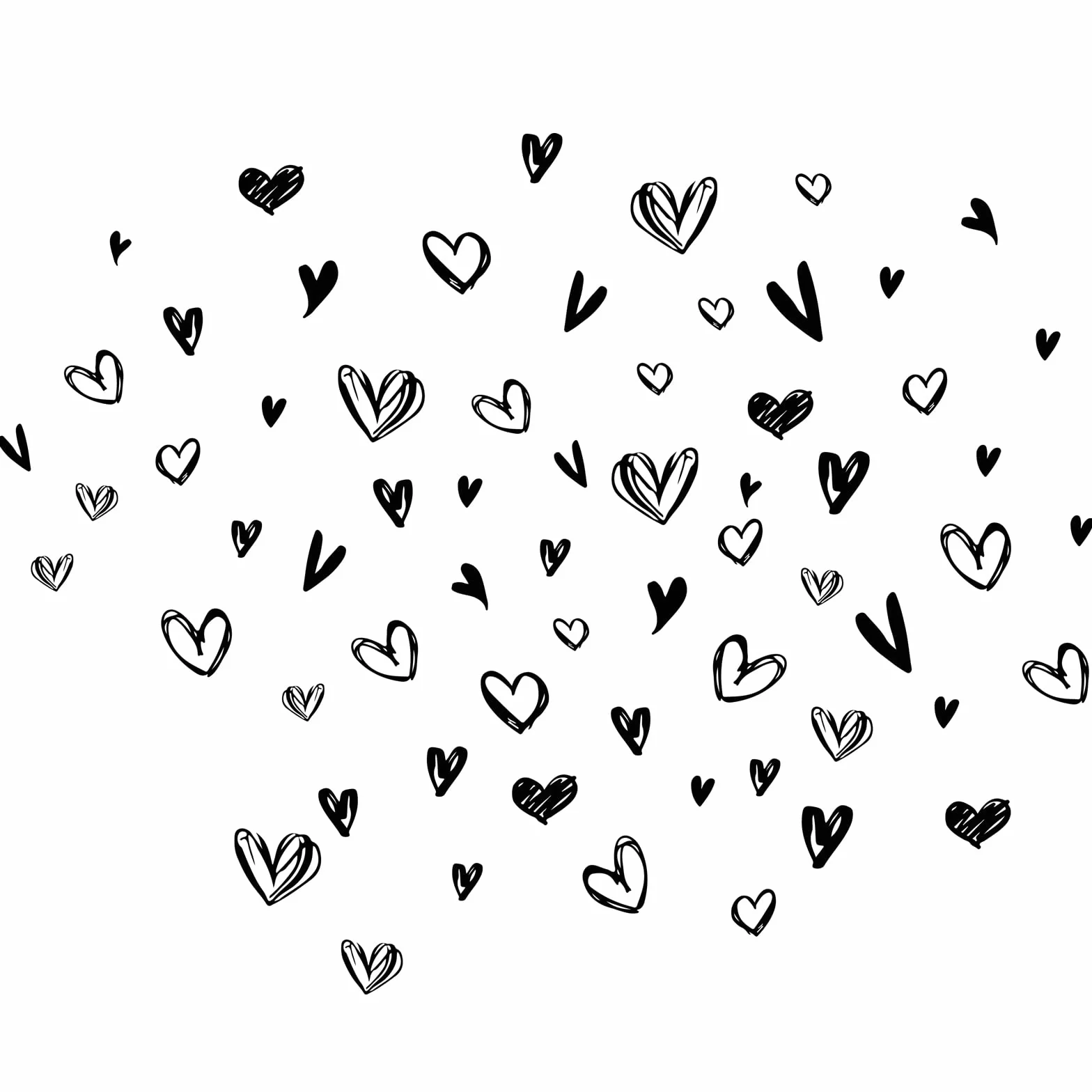 Stickers Muraux Noir et Blanc Amour Vinyle Mural Amovibles 29x90cm