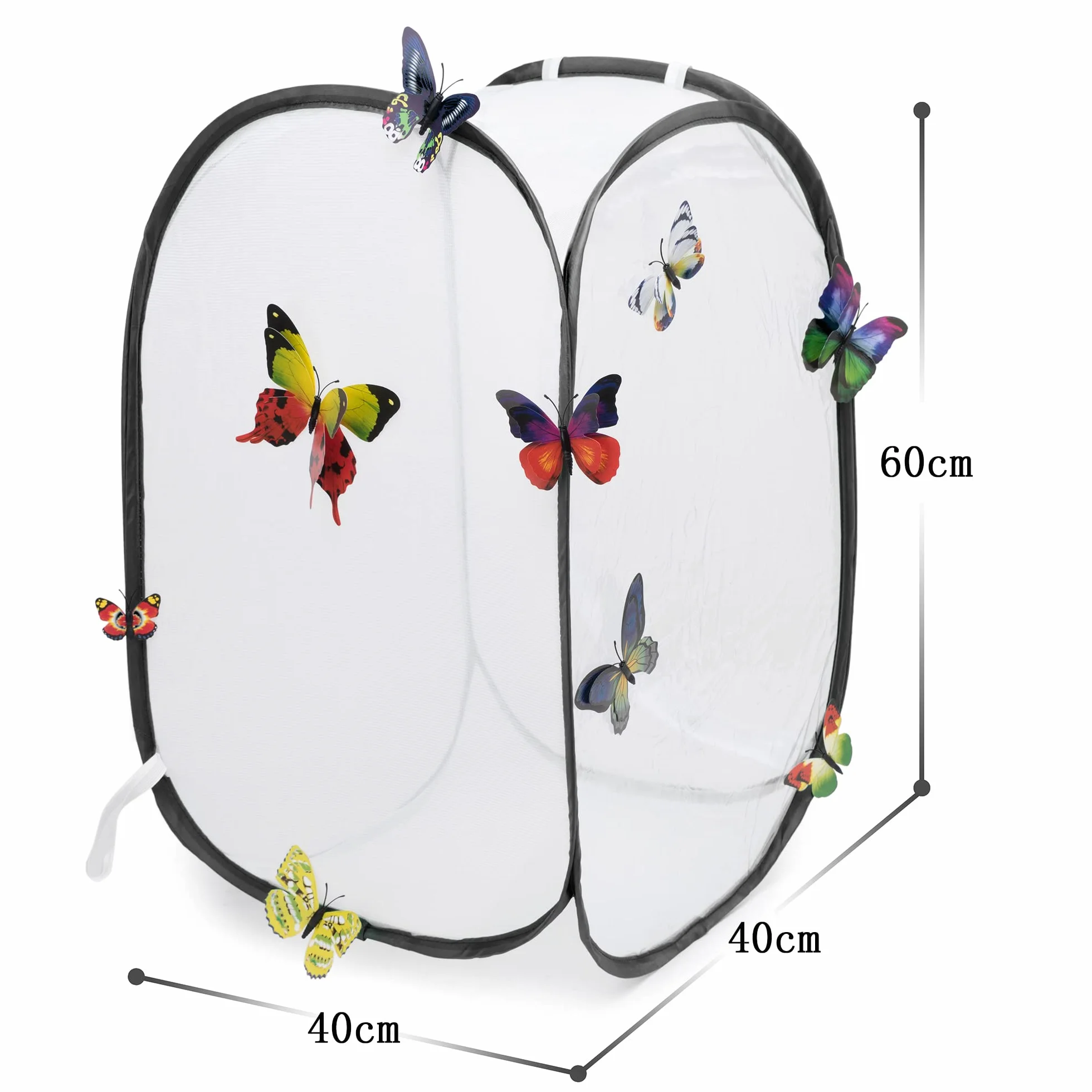 Cage à Papillon et Insectes Mesh Habitat Terrarium d'explore et Protect, Noir