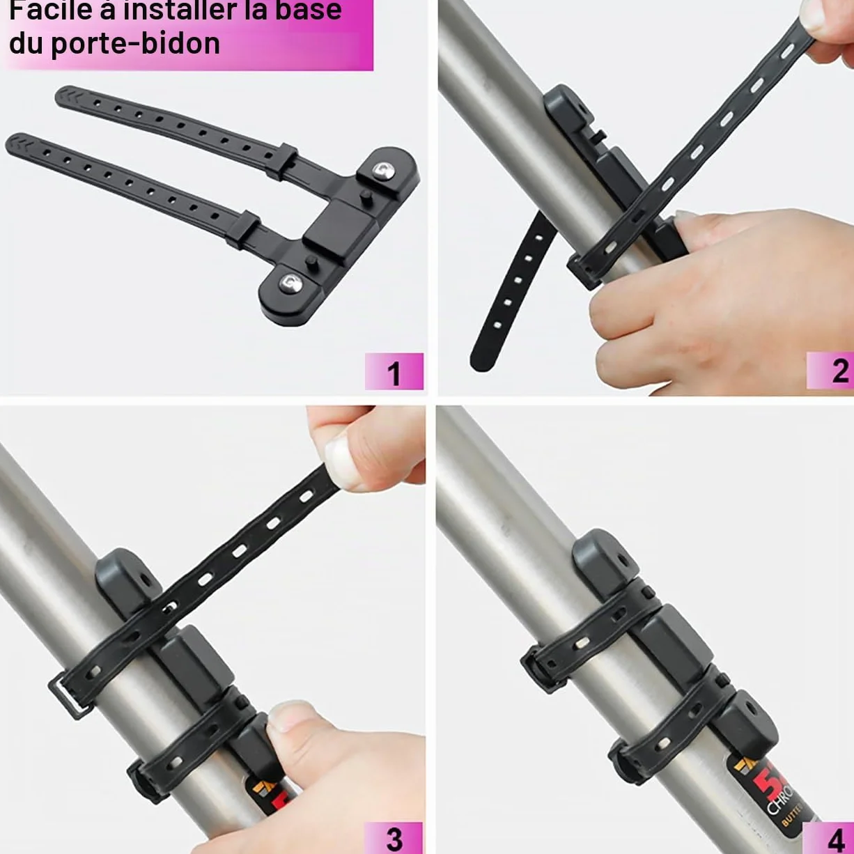 Porte-Bouteille de vélo, en Plastique, léger et Durable, pour VTT, vélo de Route, VTT (Noir)