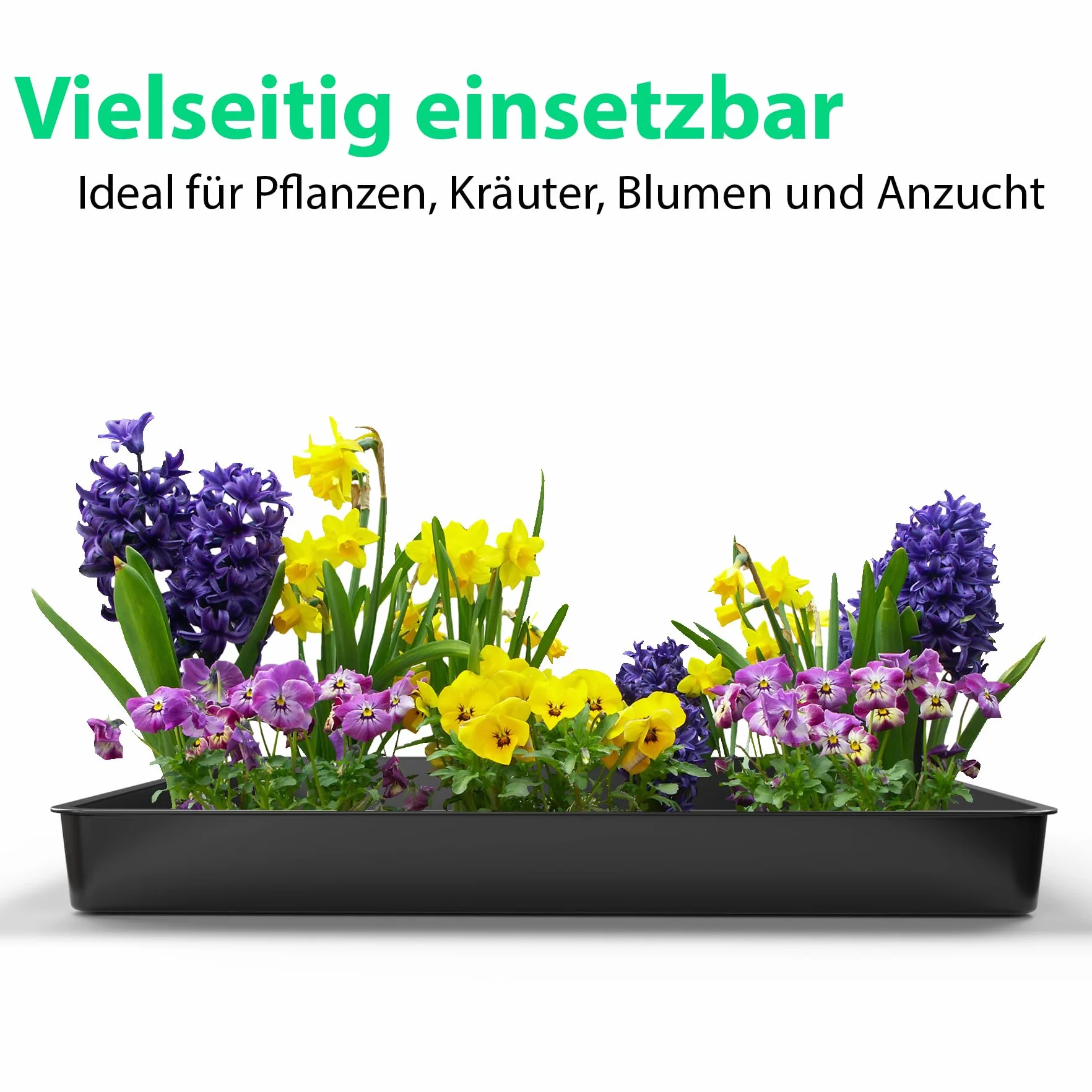 BigDean Bac multi-usages 60 x 60 x 7 cm plastique grille de cuisson bac à déjections bac à mortier