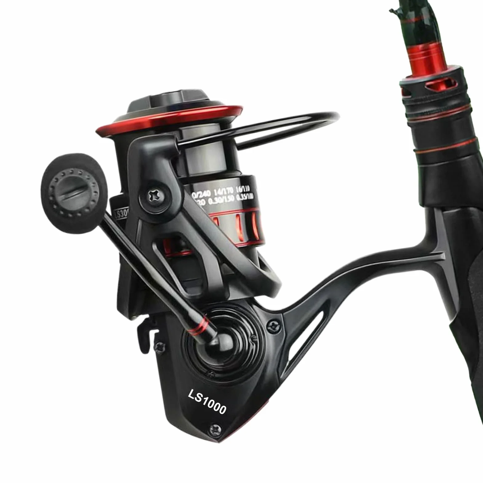 Moulinet de pêche ergonomique antidérapant pour mer, côte, glace et eau douce