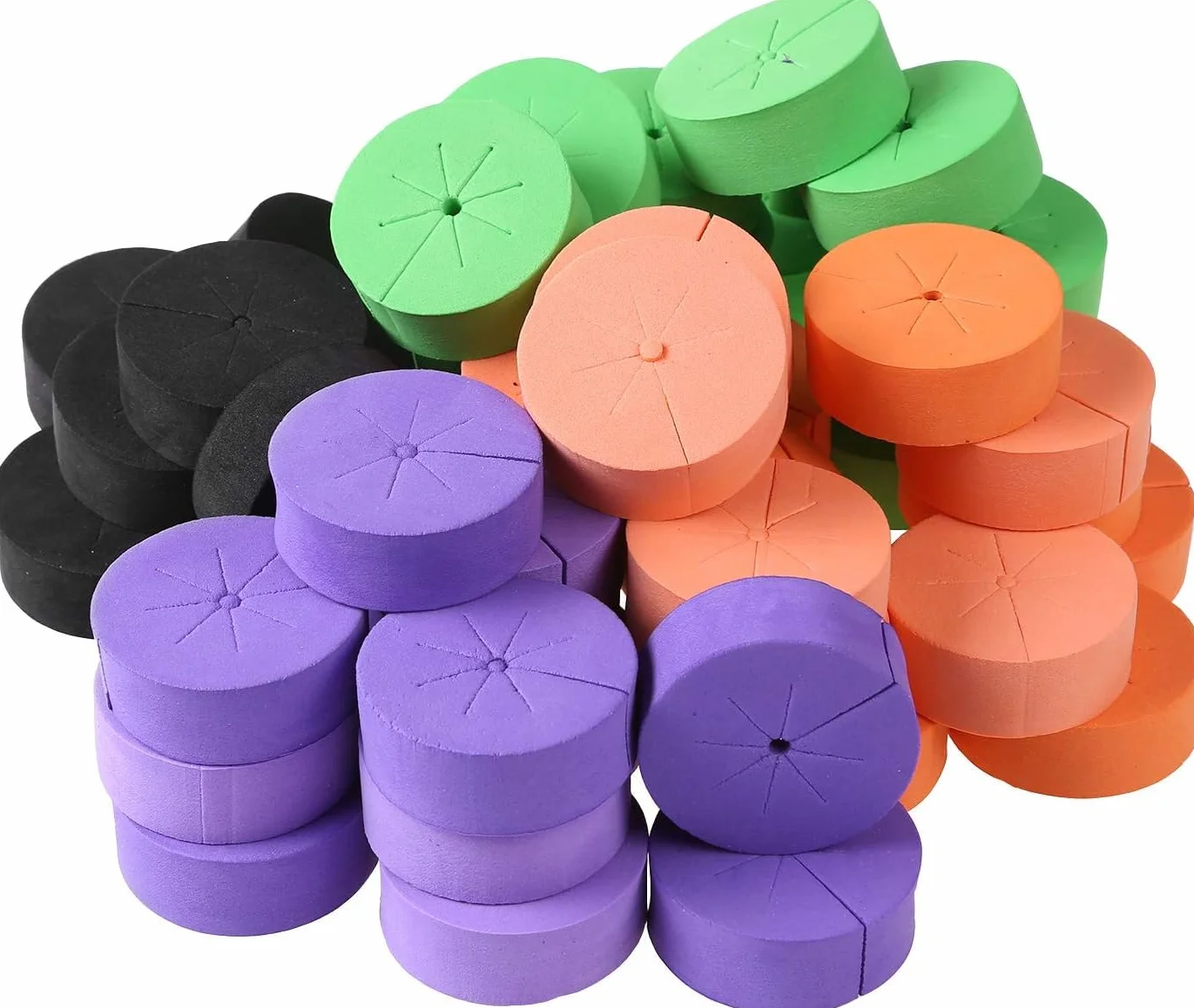 Lot de 50 colliers clonés en néoprène pour hydroponie, inserts en mousse, 8 rayons