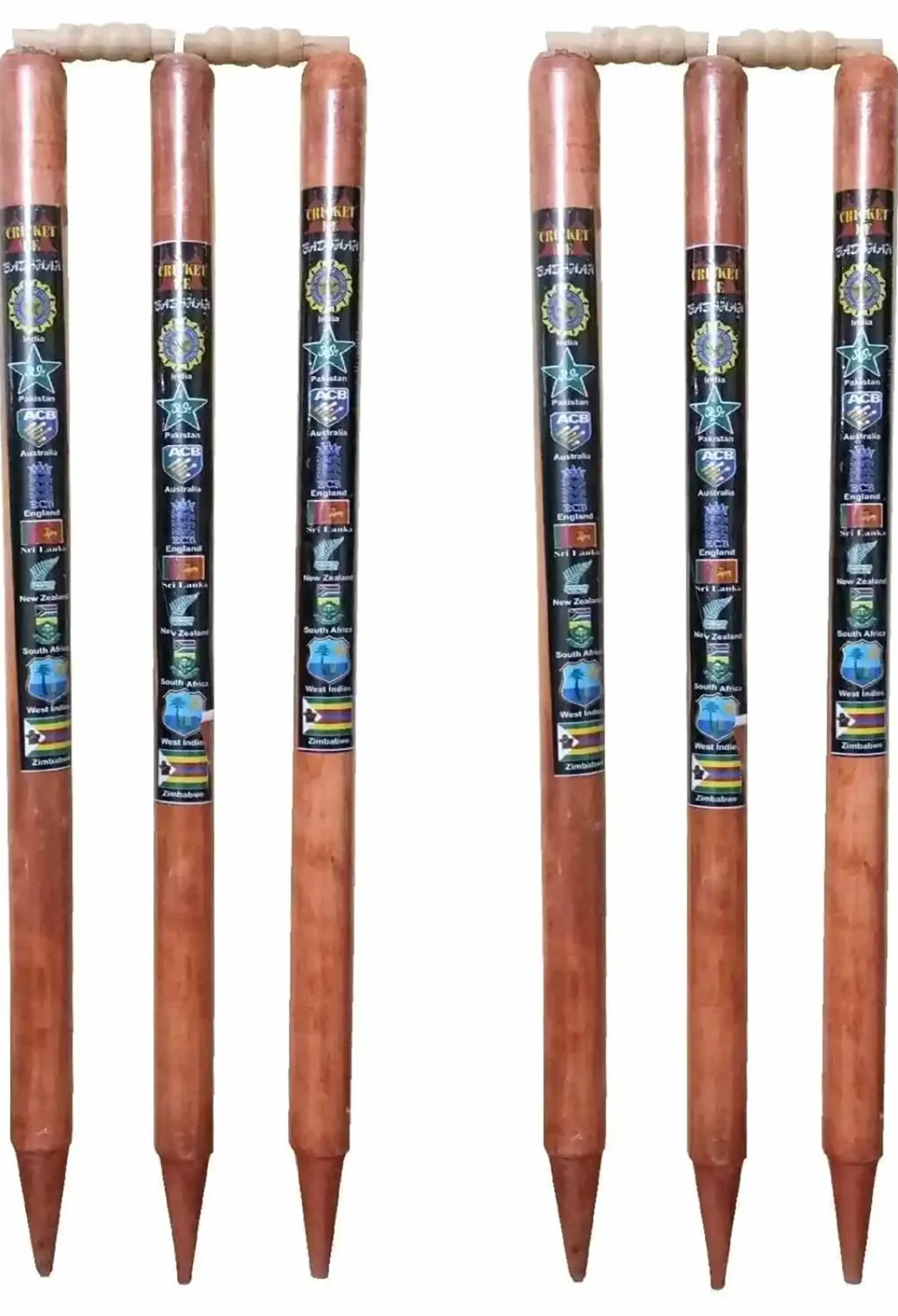 Lot de 6 souches de Cricket en Bois avec bélières