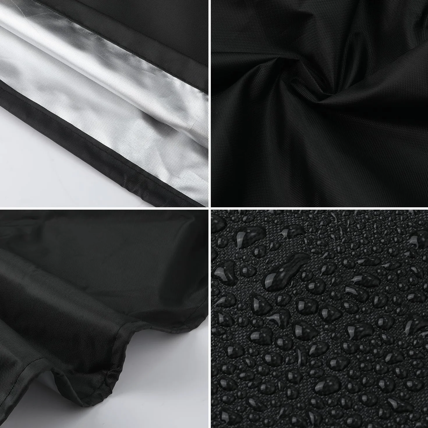 Housse Pompe Piscine Hiver Tissu Oxford Étanche Extérieure Pompe à Chaleur Noir