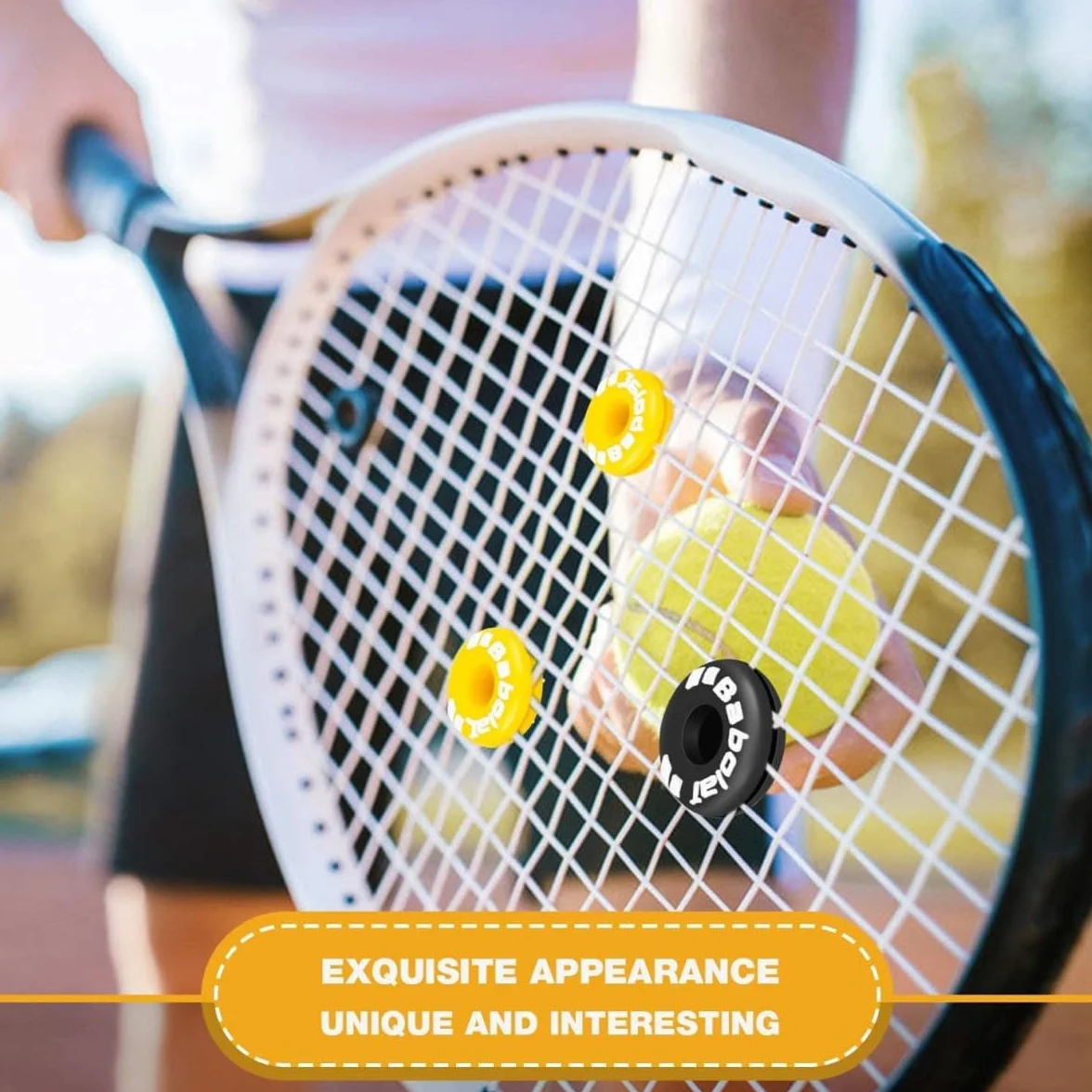 Lot de 12 Amortisseurs de Vibrations en Silicone pour Raquettes de Tennis et Badminton