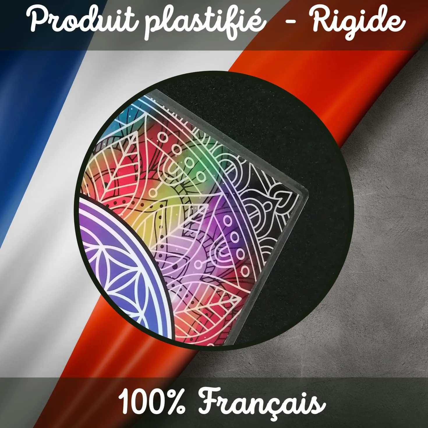 Planche Radiesthésie A4 Plastifiée – Fleur de Vie, Cadran Universel, Echelle de Bovis, Alphabet, Chiffres – Imprimée en France