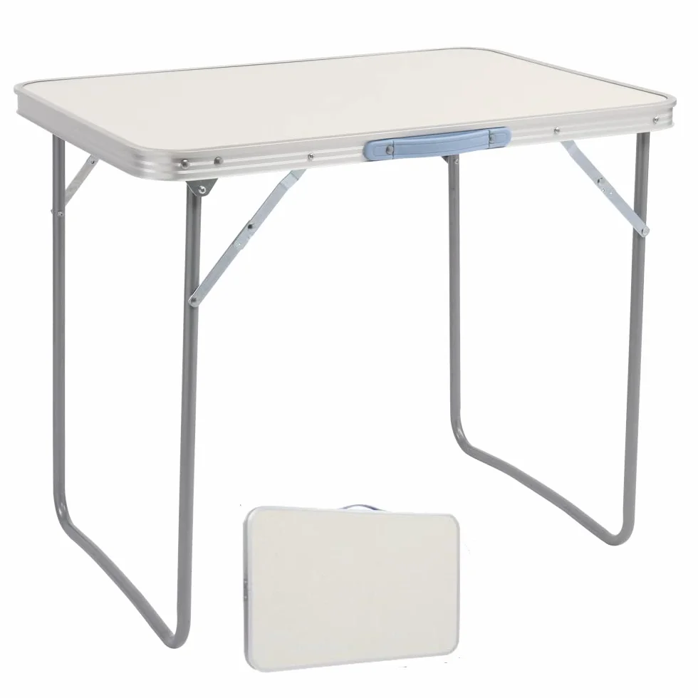 LEADZM Table de Camping Pliante 70x50x60cm Aluminium Antirouille