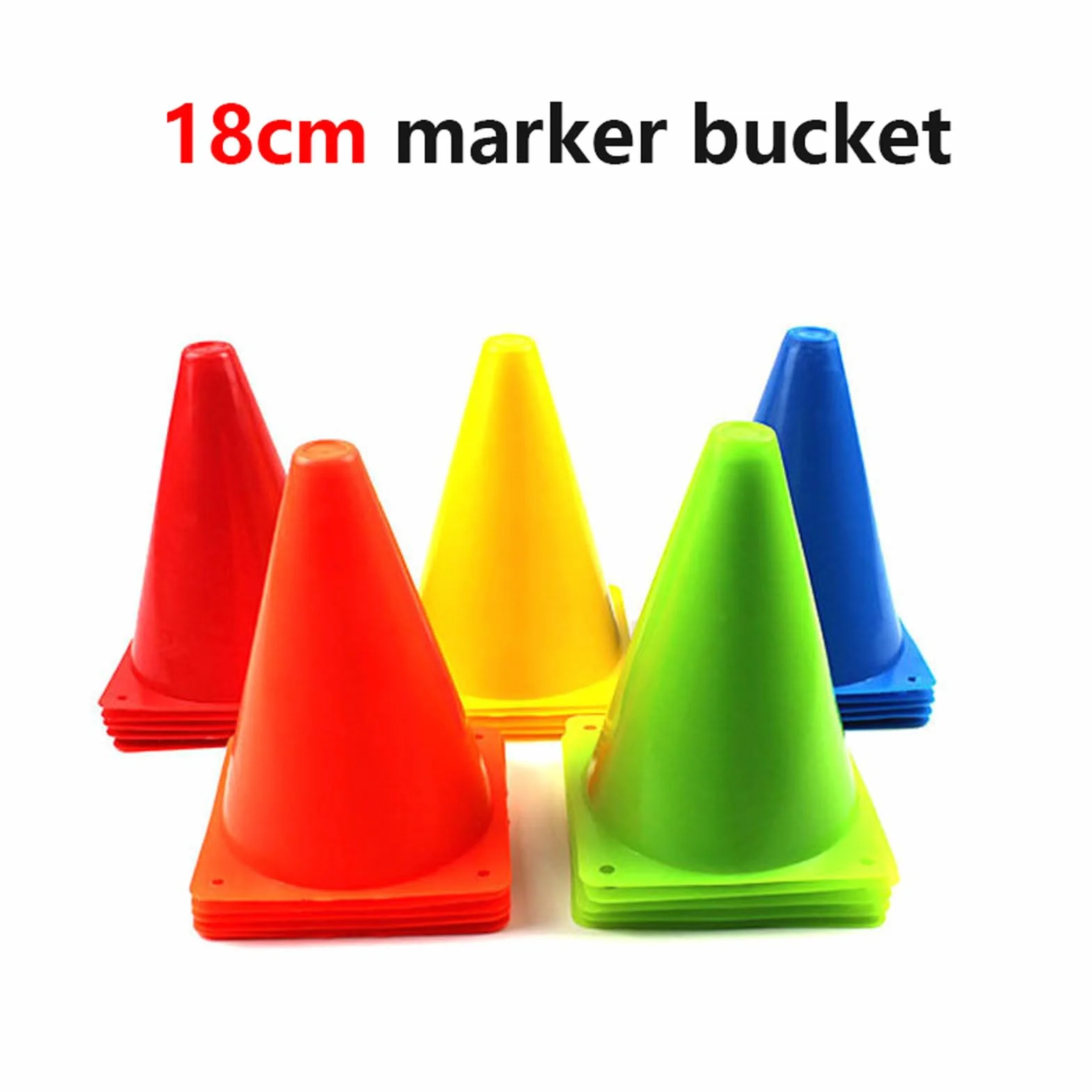 Cônes de Signalisation 18CM Plastique Football Basket-Ball Entraînement 6 Pièces
