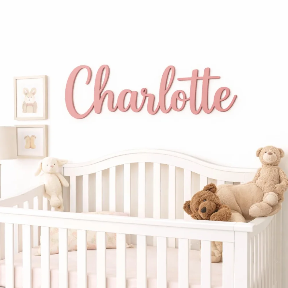 Prénom bois personnalisé 20-96 cm décoration chambre enfant fait main