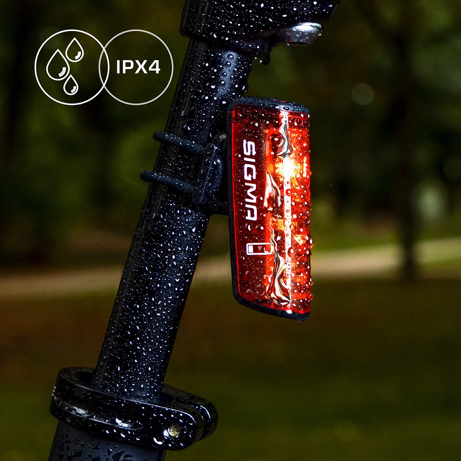 SIGMA Blaze ou Blaze Flash | Feu arrière de vélo à LED avec ou sans Fonction Flash | Feu arrière à Piles avec feu Stop Automatique | Visibilité à 500 m