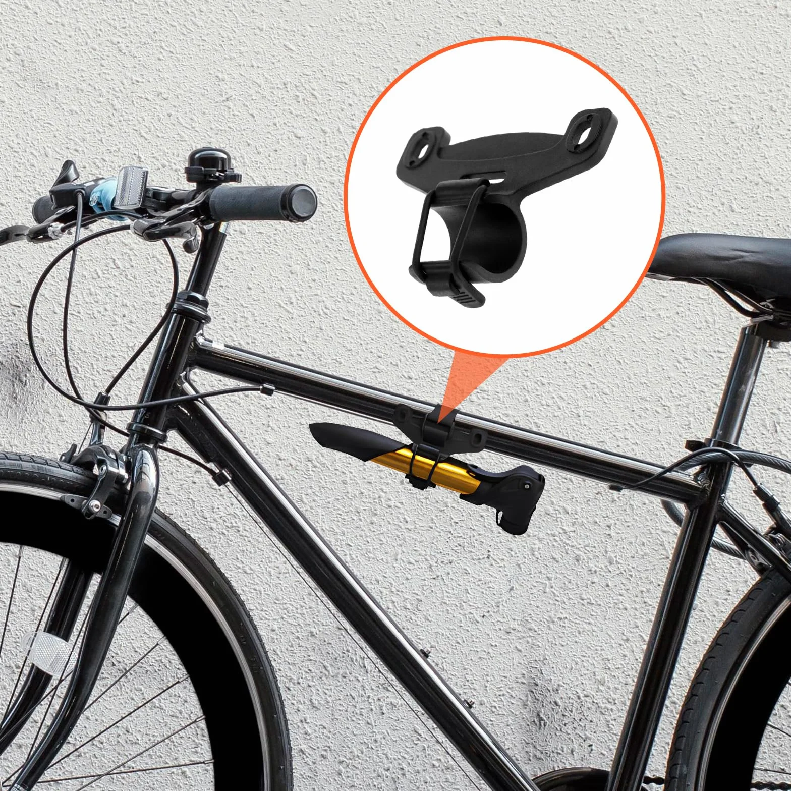Sharplace Porte-Pompe Vélo Bicyclette avec Pince Fixation de Gonfleur Dia.20mm, Accessoire pour VTT, Vélo de Course