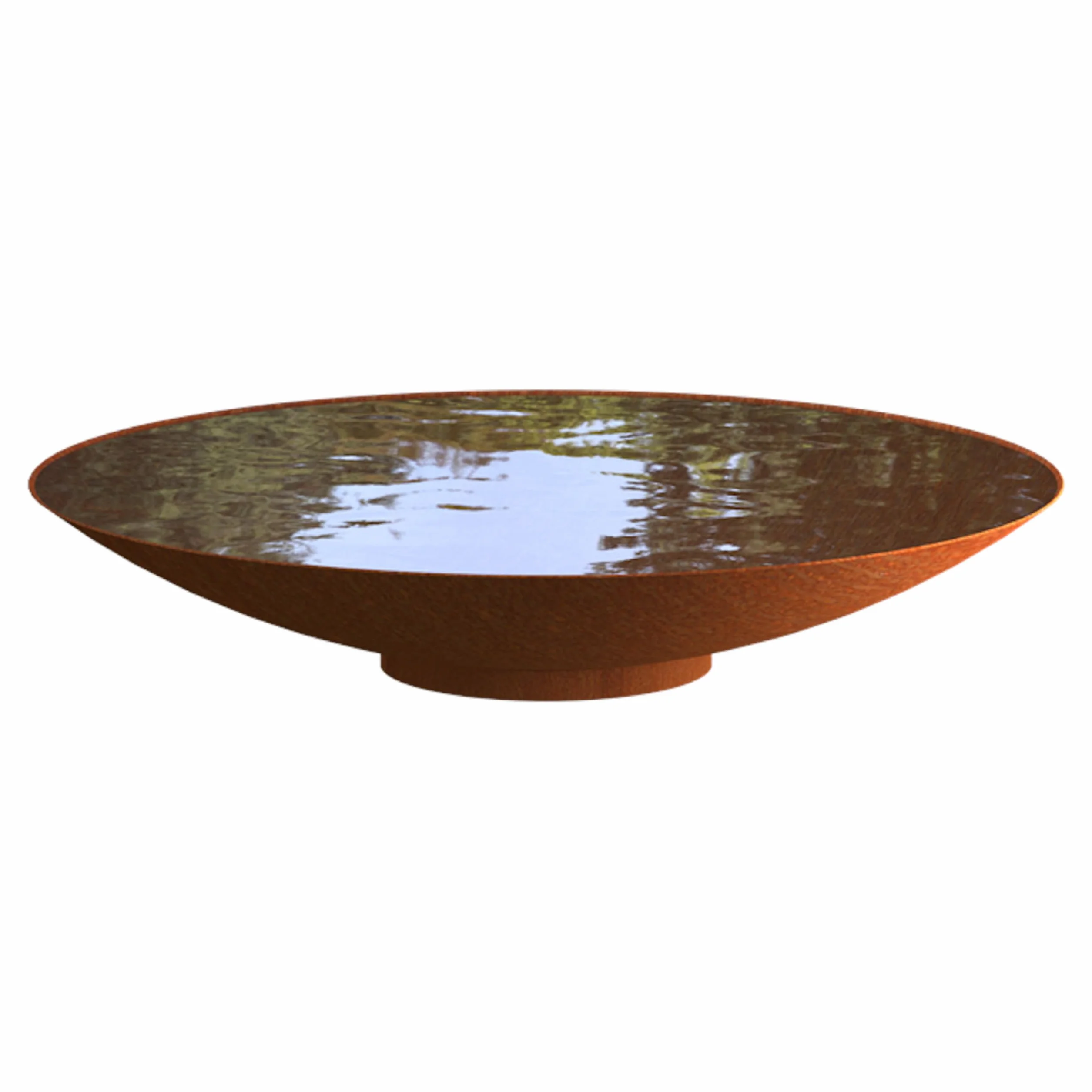 Adezz Grand bol à eau de jardin en acier Corten - Diamètre 80 cm Hauteur 21 cm
