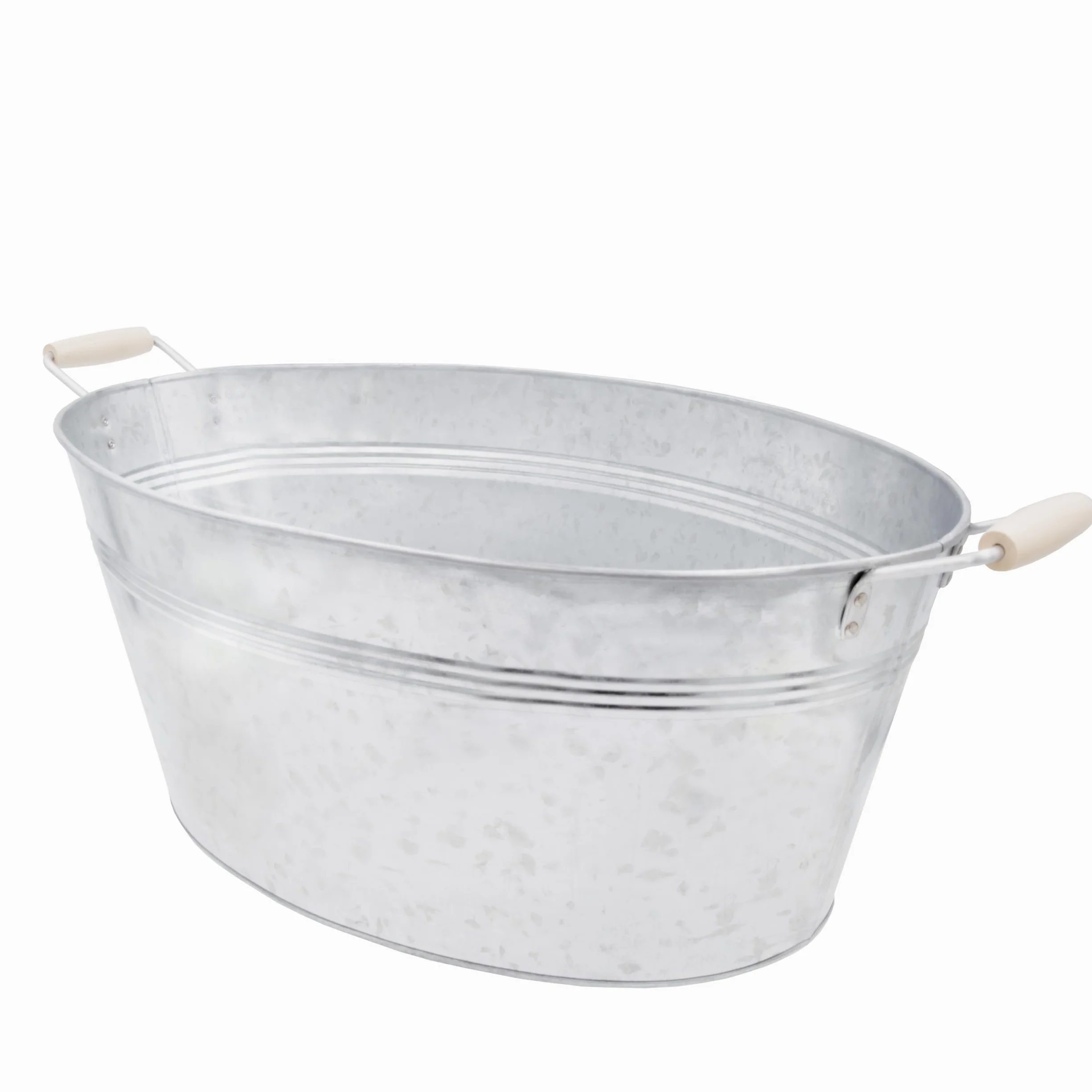 Baignoire galvanisée Bol à planter Mini étang Décoration jardin extérieur