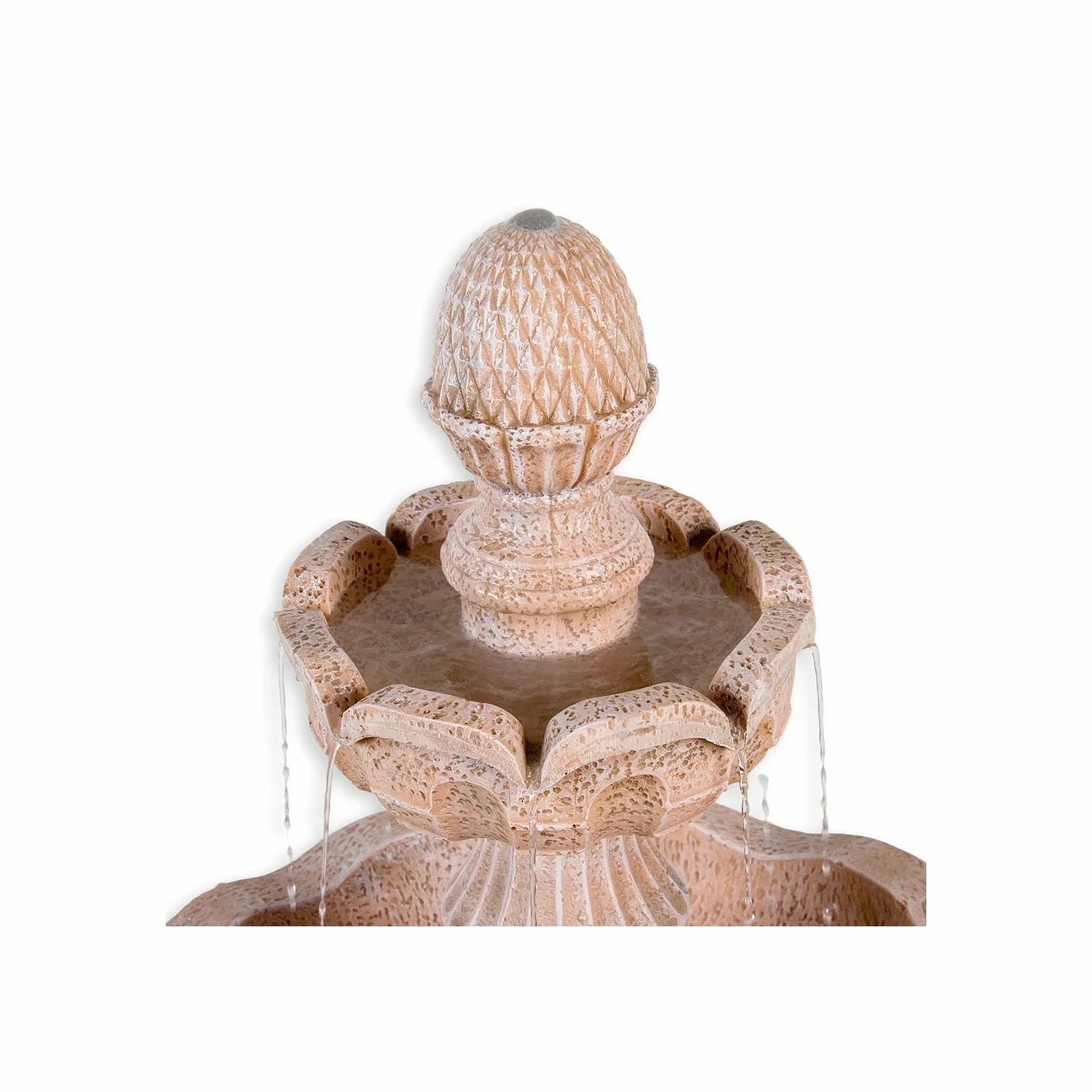 STILISTA Fontaine de Jardin METIS Aspect Pierre 58 x 58 x 102 cm Pompe Incluse