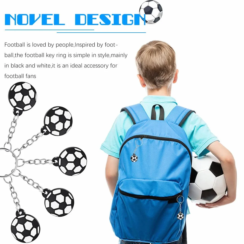 20 Pièces Mini Porte-Clés de Football - Ballon de Football pour Décoration de Fête et Cadeau d'Anniversaire pour Enfants