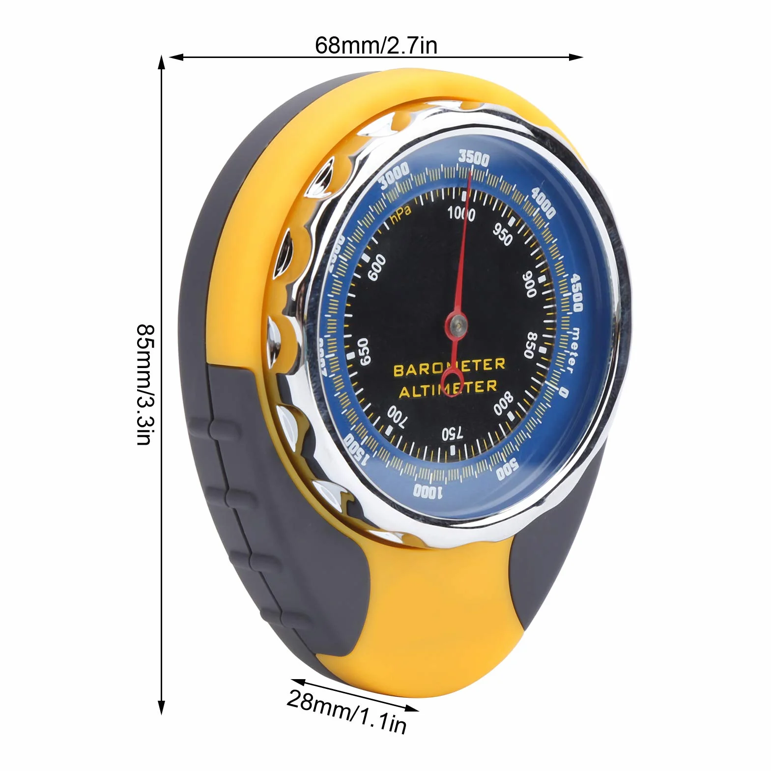 SYH&AQYE Altimètre avec Boussole, Baromètre et Thermomètre, Manomètre Barométrique 4 en 1, Jauge Multifonctionnelle pour la Randonnée en Plein Air, Le Camping, l'escalade