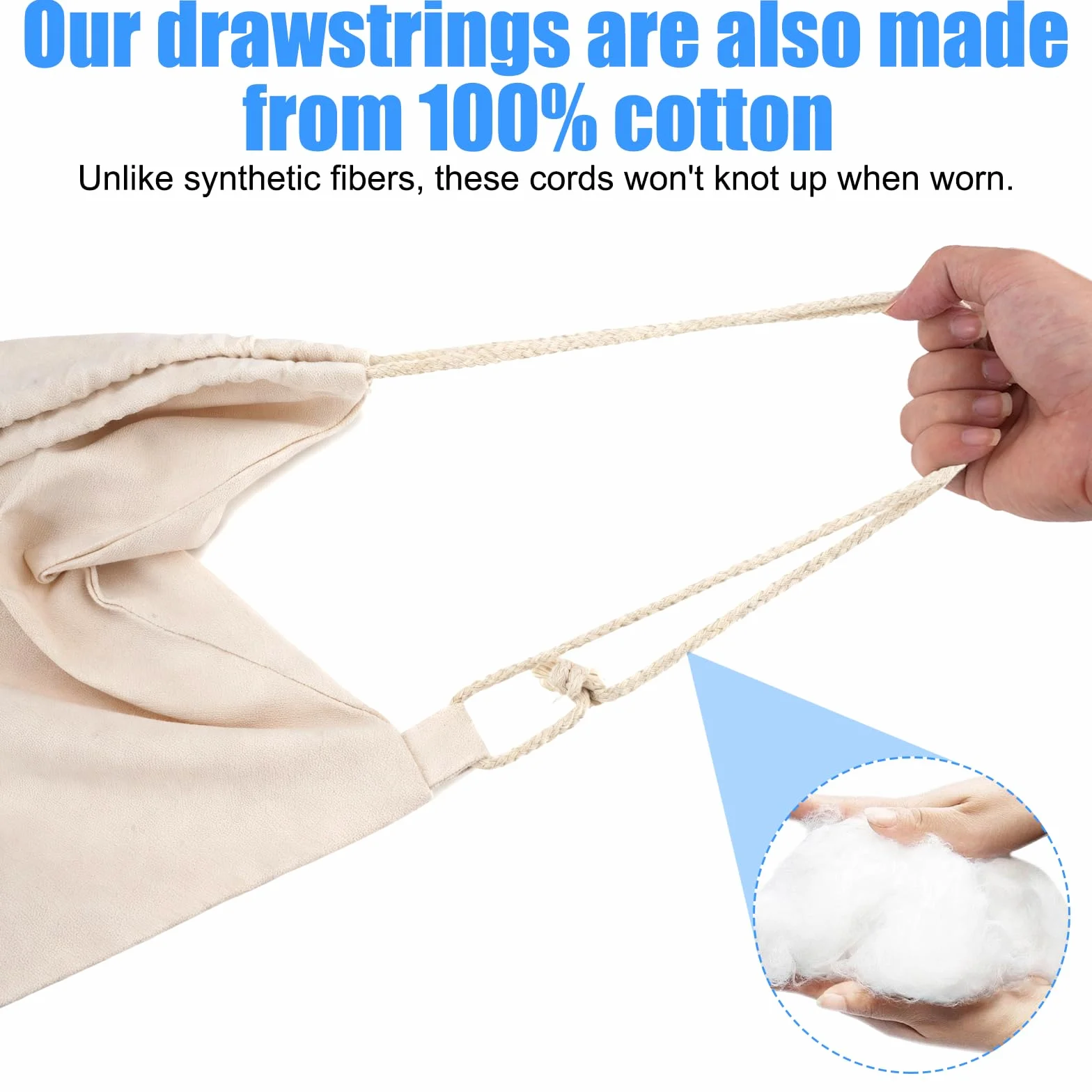 2 Pièces Sac en Coton Avec Cordon de Serrage, 38x42cm Sacs en Tissu à Peindre, Sac à Dos en tissu, sac de Gym en Coton, sac tissus Enfant, pour les Festivals Femmes, Hommes et Enfants Sport Voyage