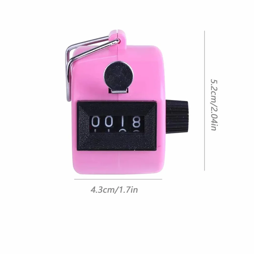 Compteur À Main Mécanique 4 Chiffres Clicker Assorti Couleur 8 Pièces