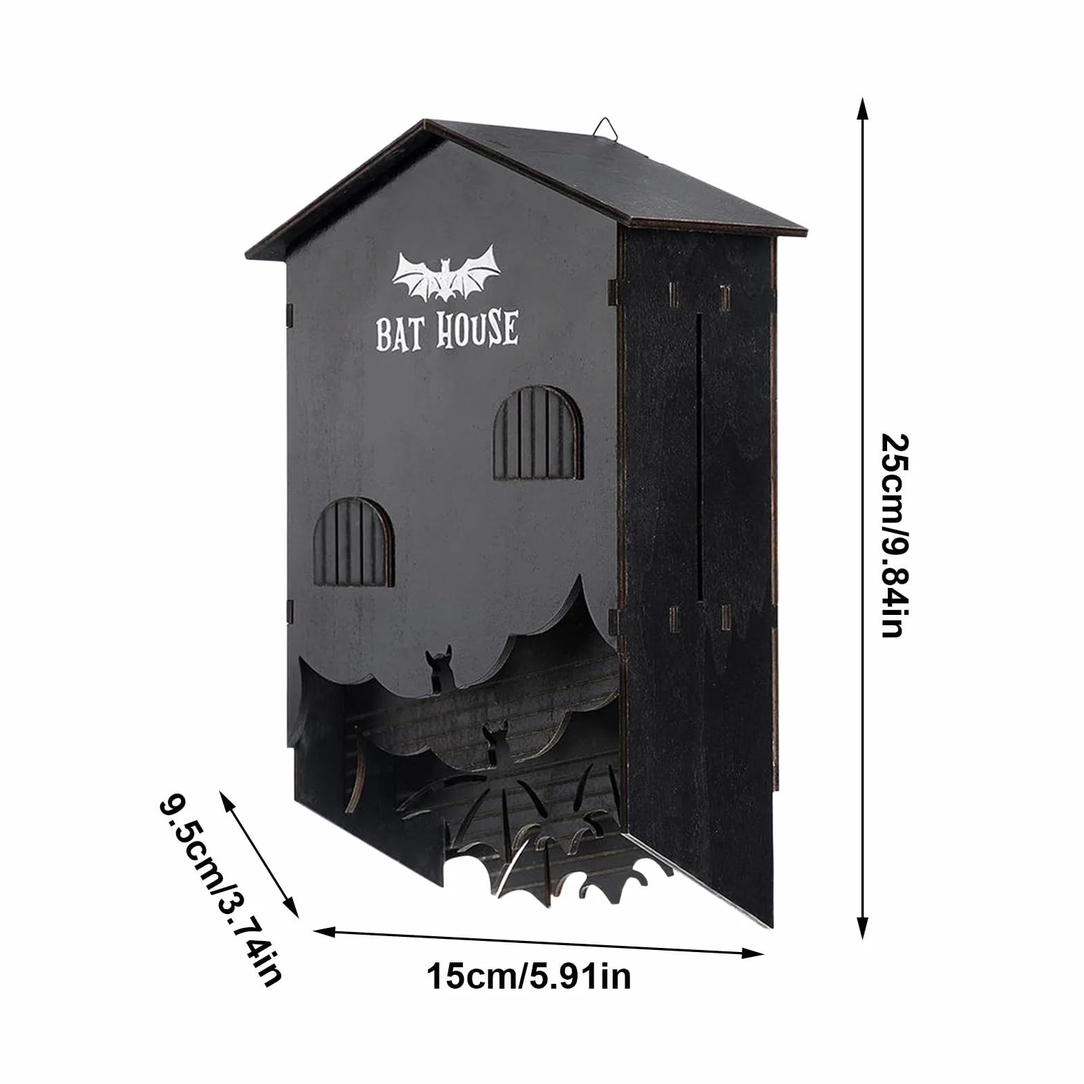 Abri à Chauves-Souris en Bois pour Jardin - Nichoir Murale Trois Chambres