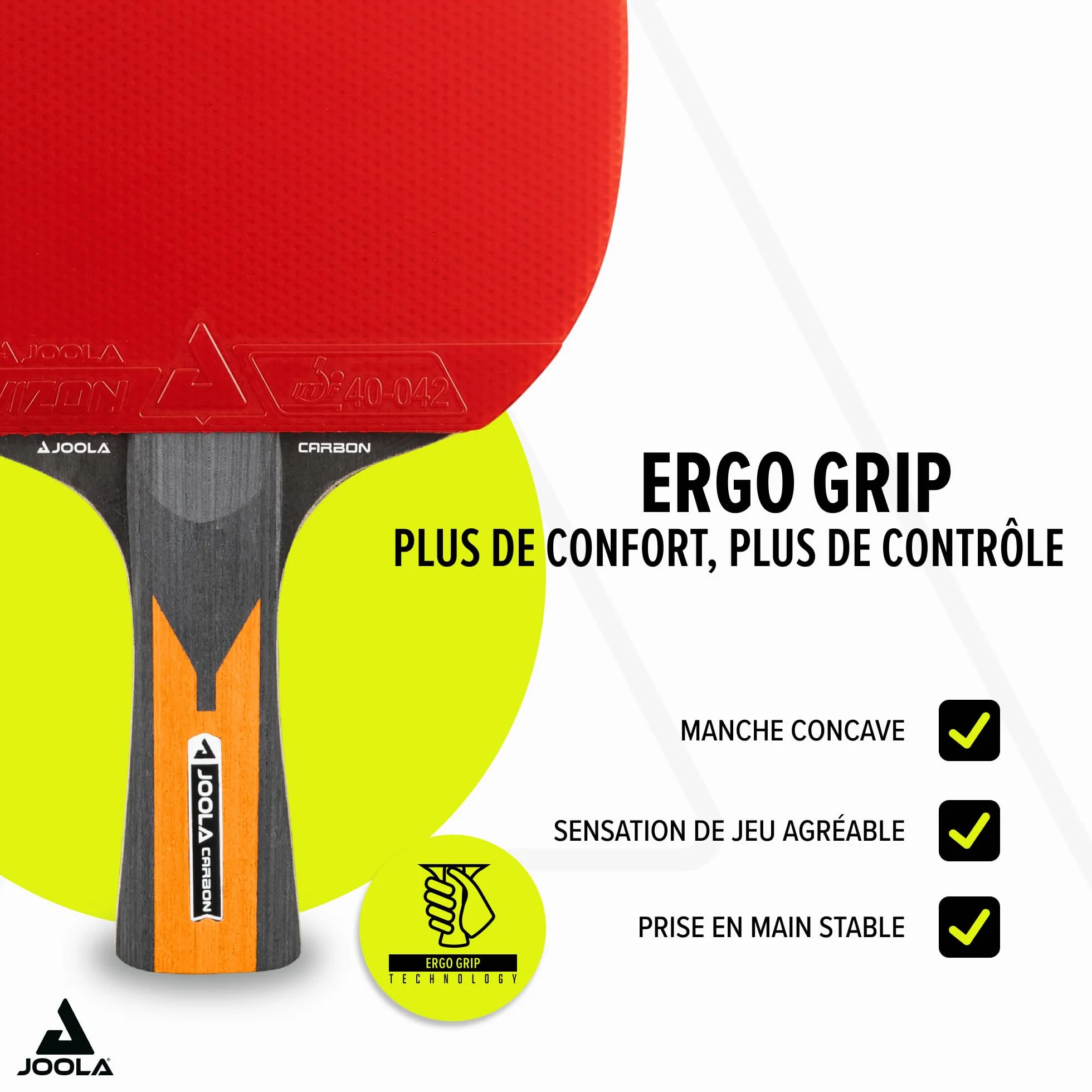 JOOLA Raquette de Ping-Pong, Carbon pour Joueurs avancés - Technologie Carbowood