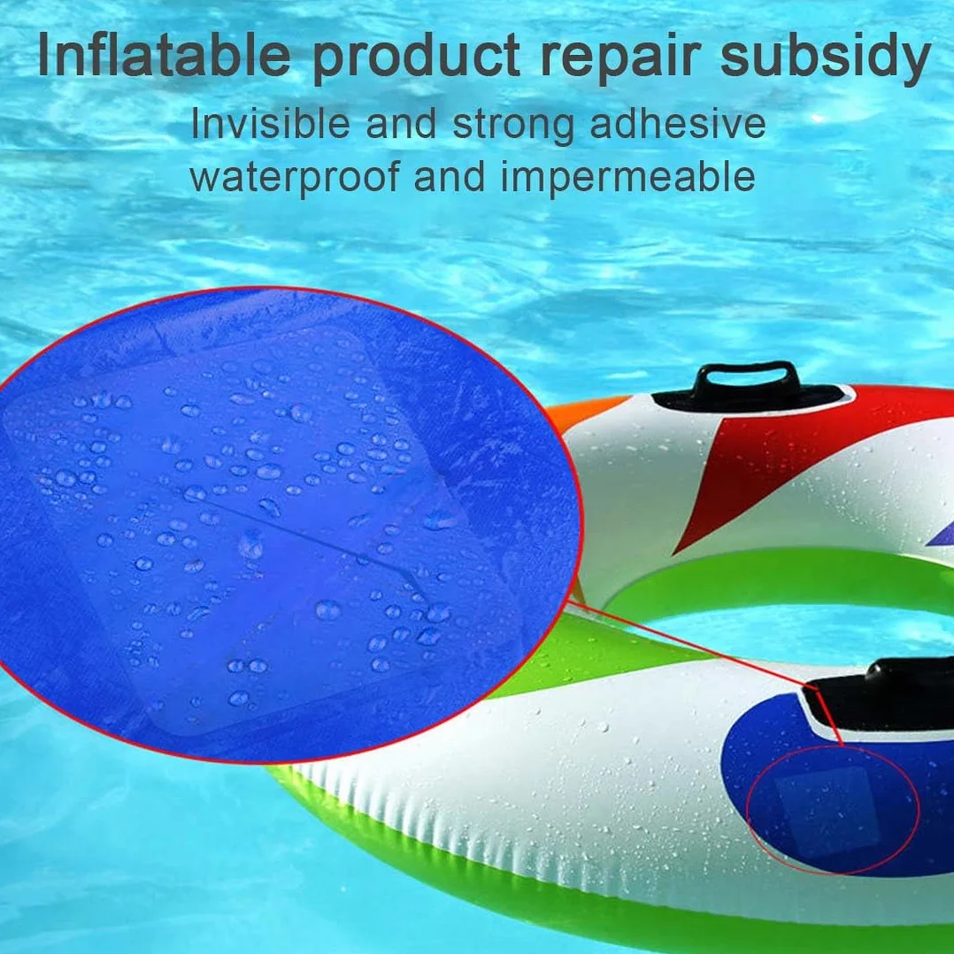 Kit de réparation spa gonflable TPU transparent 10 pièces étanche auto-adhésif
