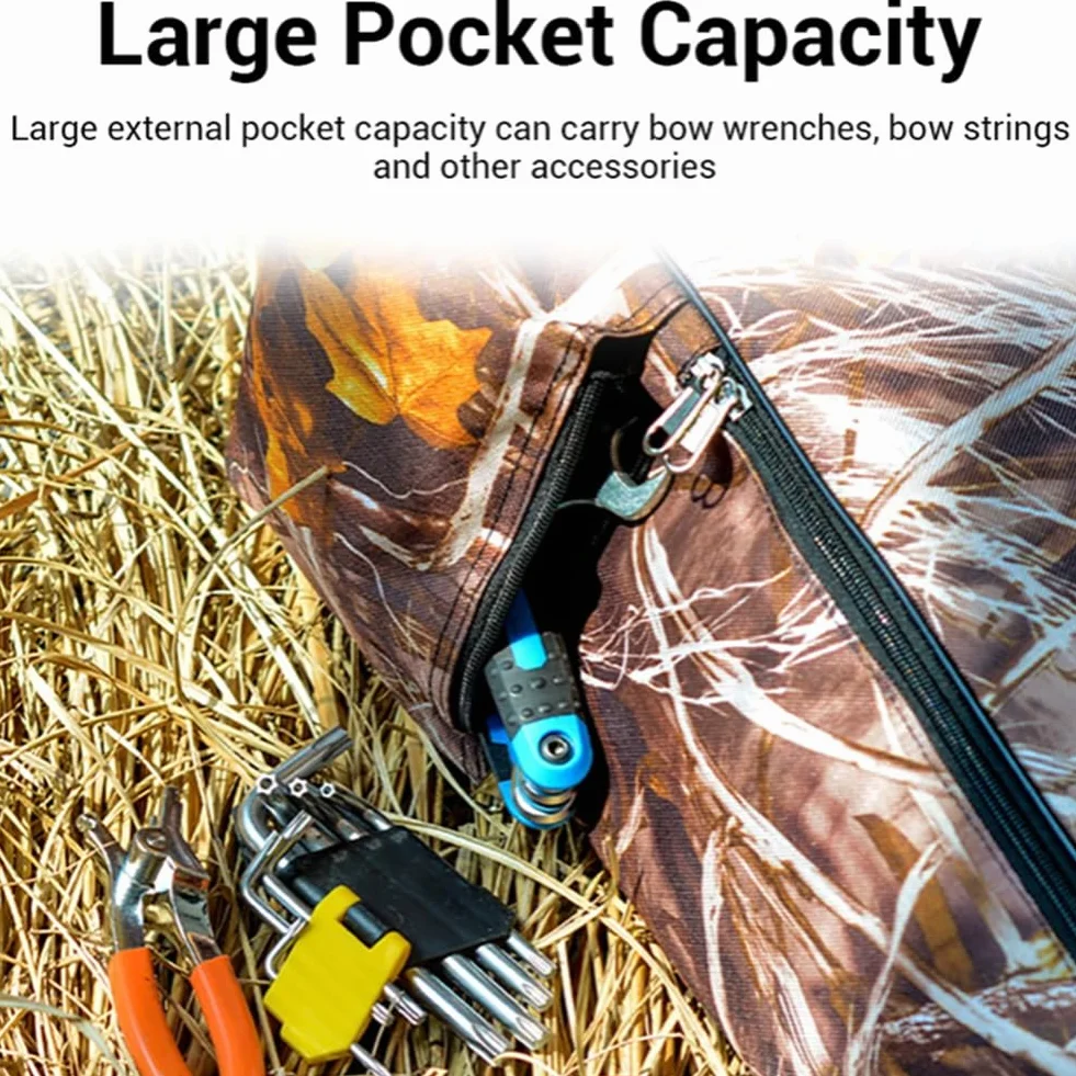 Sac de Rangement pour Arbalète,Sac d'arc en Forme de T,Protection avec Bandouliere Tir l'arc Rangement Transport L'arbalète Au Plein Air Portable Universel Arc Accessoire