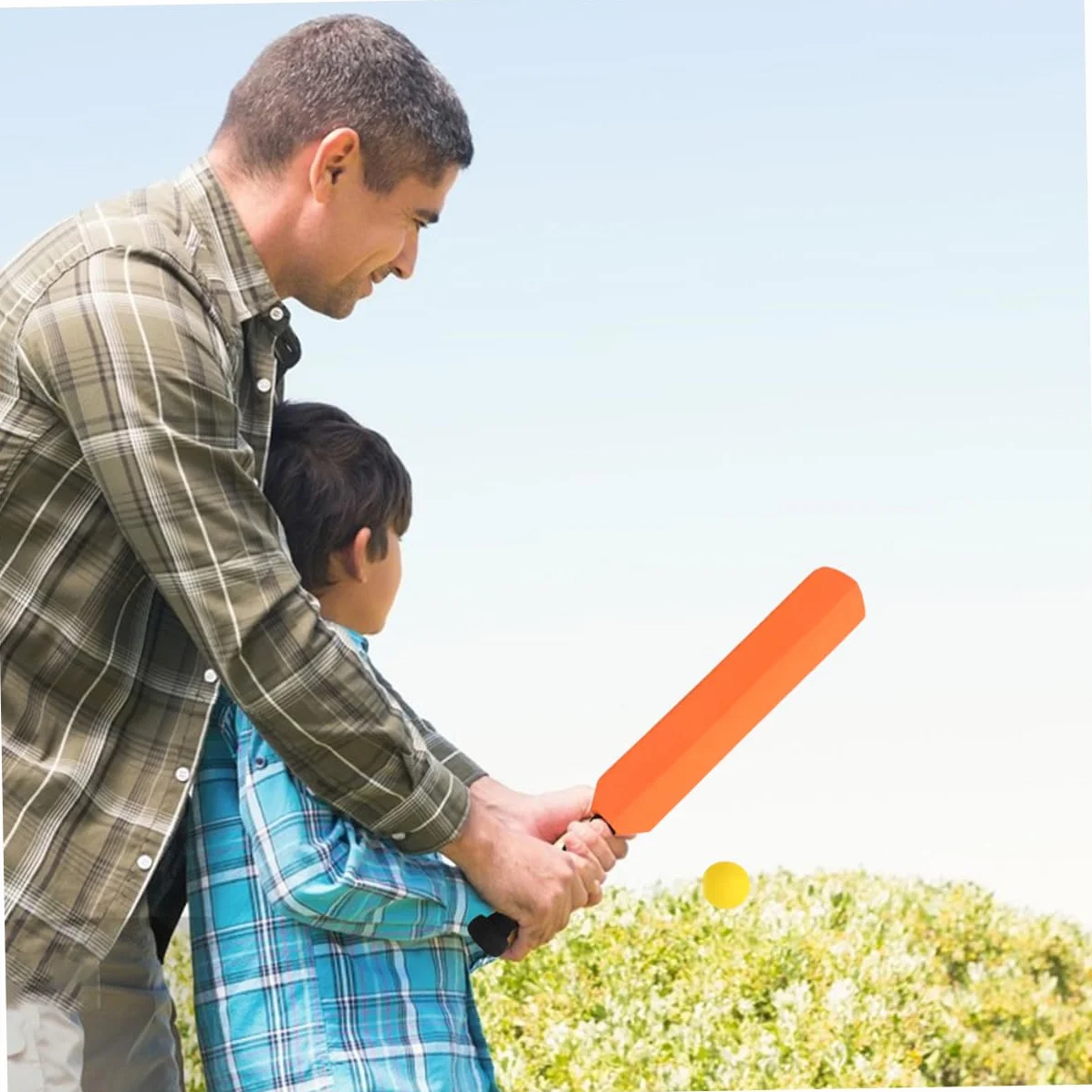 Toyvian Batte de Baseball en Plastique EVA 4Pcs Équipement d'Entraînement Sport Familial