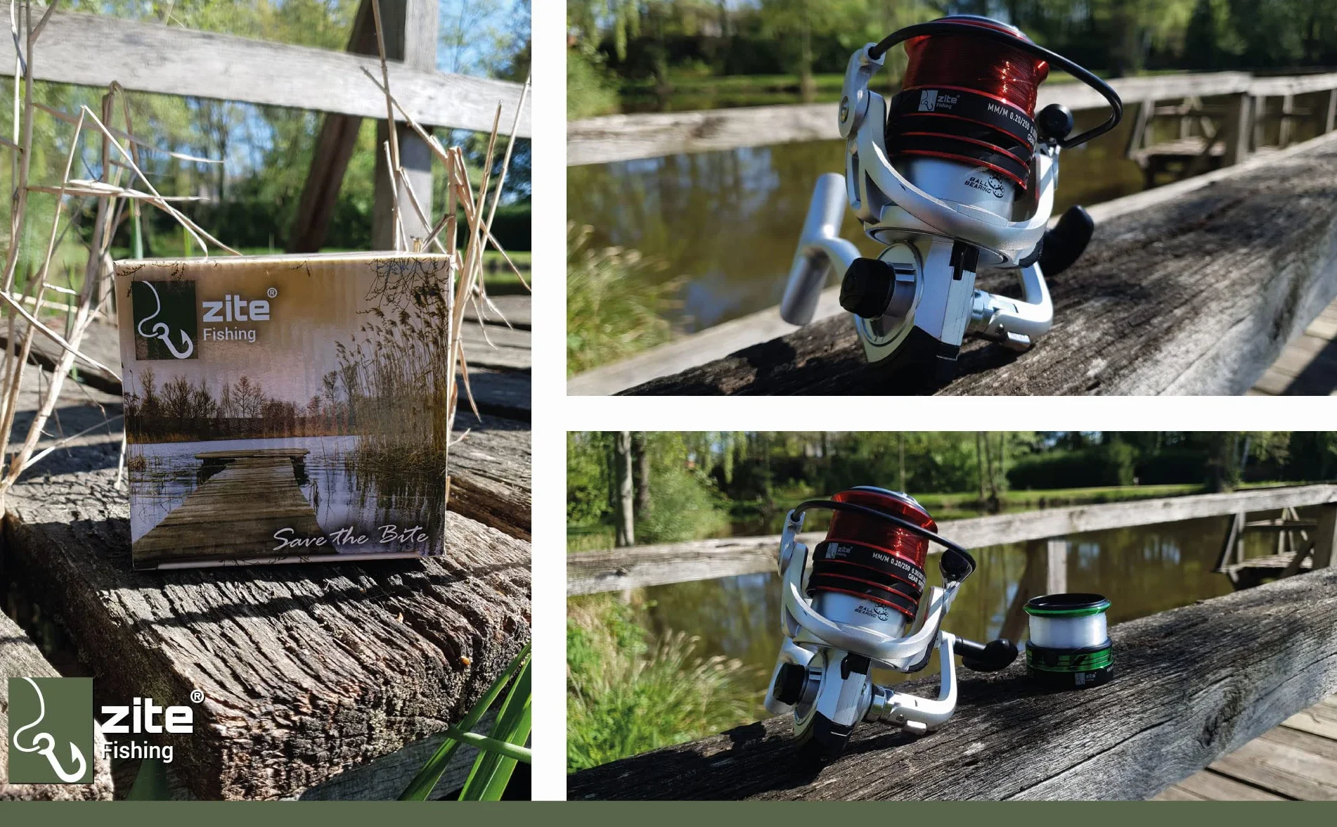 Zite Fishing Feeder Kit de pêche | Canne à pêche feeder 3,30 m 20–120 g | Idéal pour la pêche à la mangeoire | Moulinet polyvalent bobiné 3000 3BB | 2 bobines en aluminium