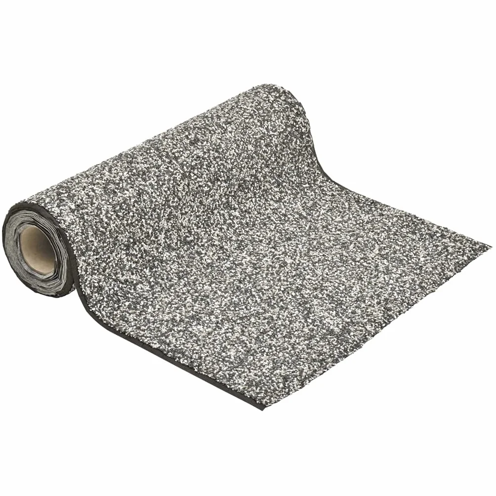 Tomostar Revêtement de Pierre Tapis Gravillonnée Gris 250x60 cm