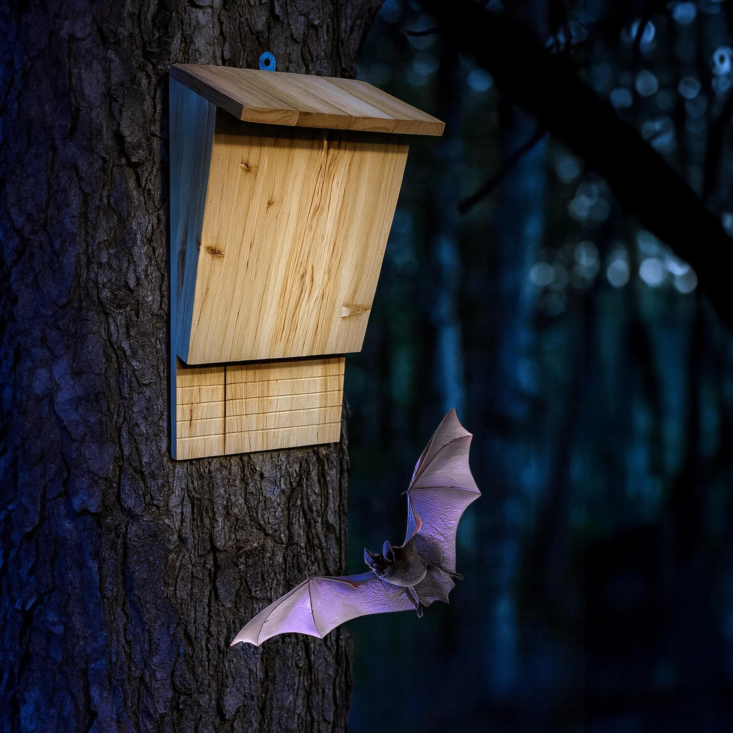 Relaxdays nichoirs à Chauves-Souris 2 pcs, résistant aux intempéries, H34 x L22,5 x P13 cm, Bois de Sapin