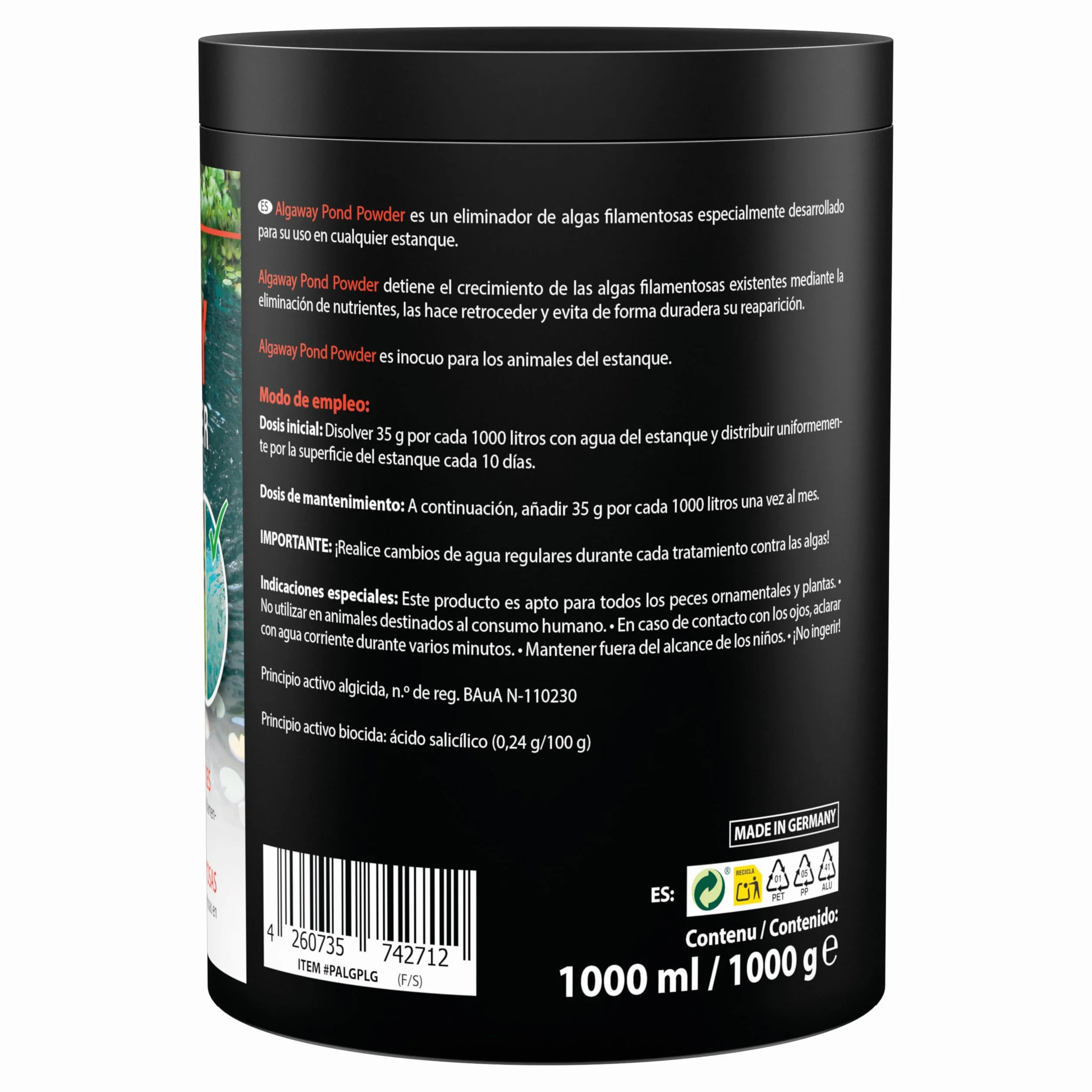 ARKA Pond Algaway Powder éliminateur d'algues - élimine rapidement et efficacement les algues dans n'importe quel étang