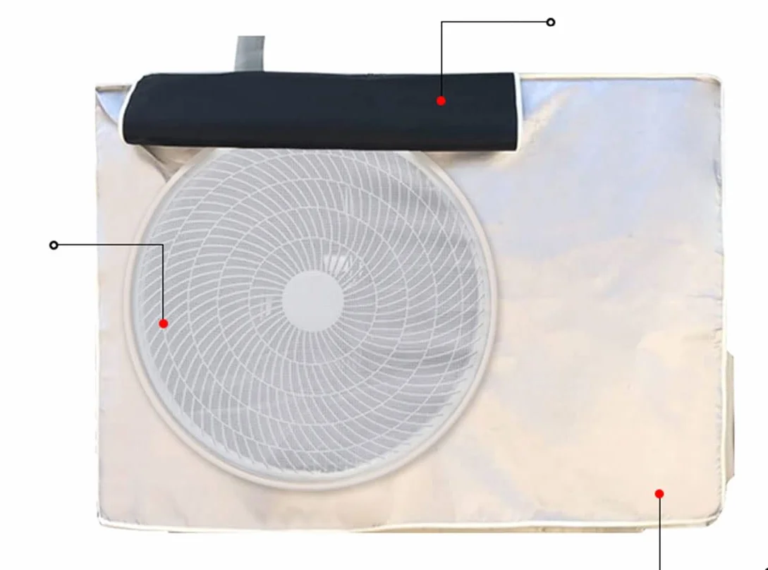Housse Climatiseur Extérieur Couverture Etanche Anti-poussière 80x32x57cm