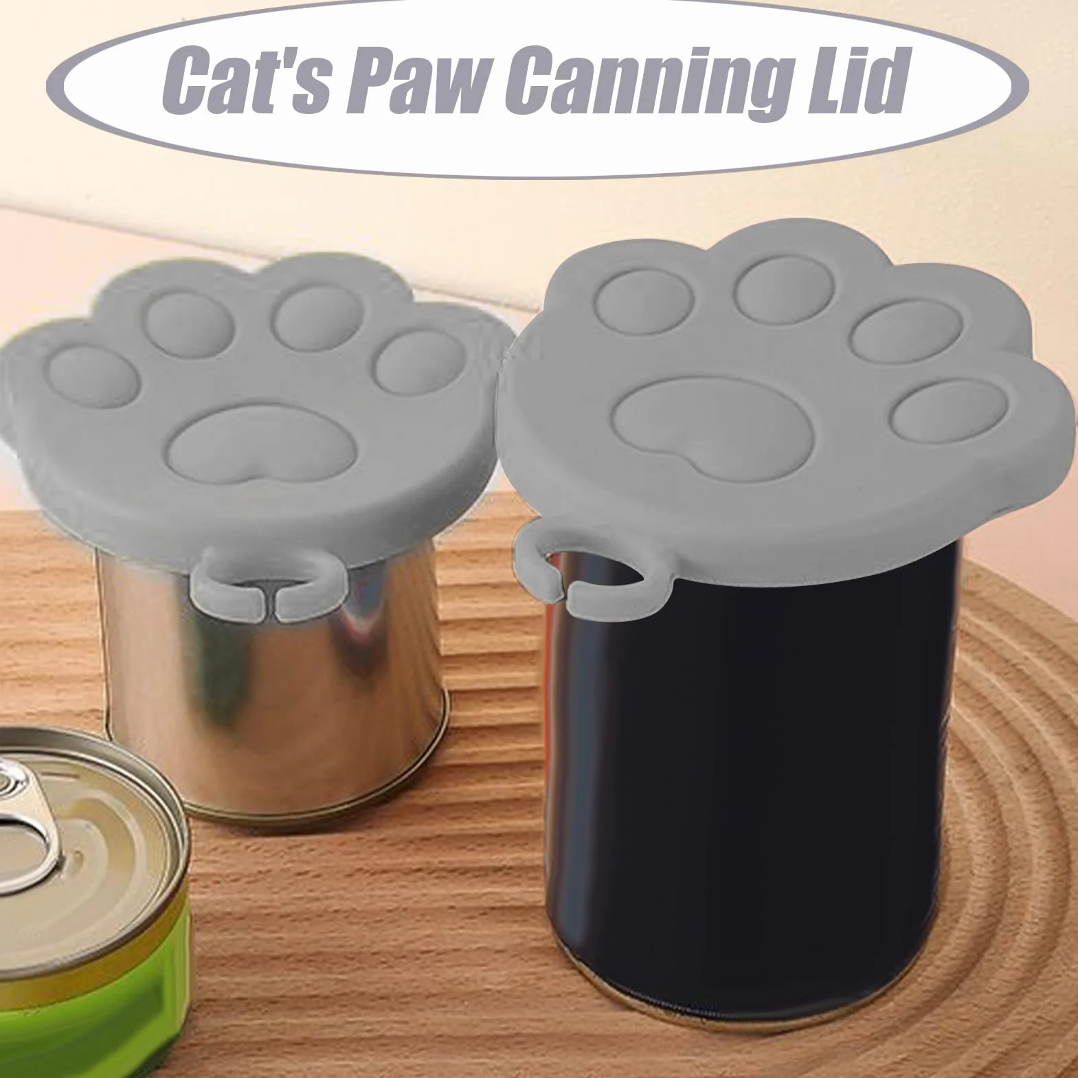Couvre-canettes en silicone en forme de chat avec fermeture hermétique anti-goutte réutilisable pour bols et tasses