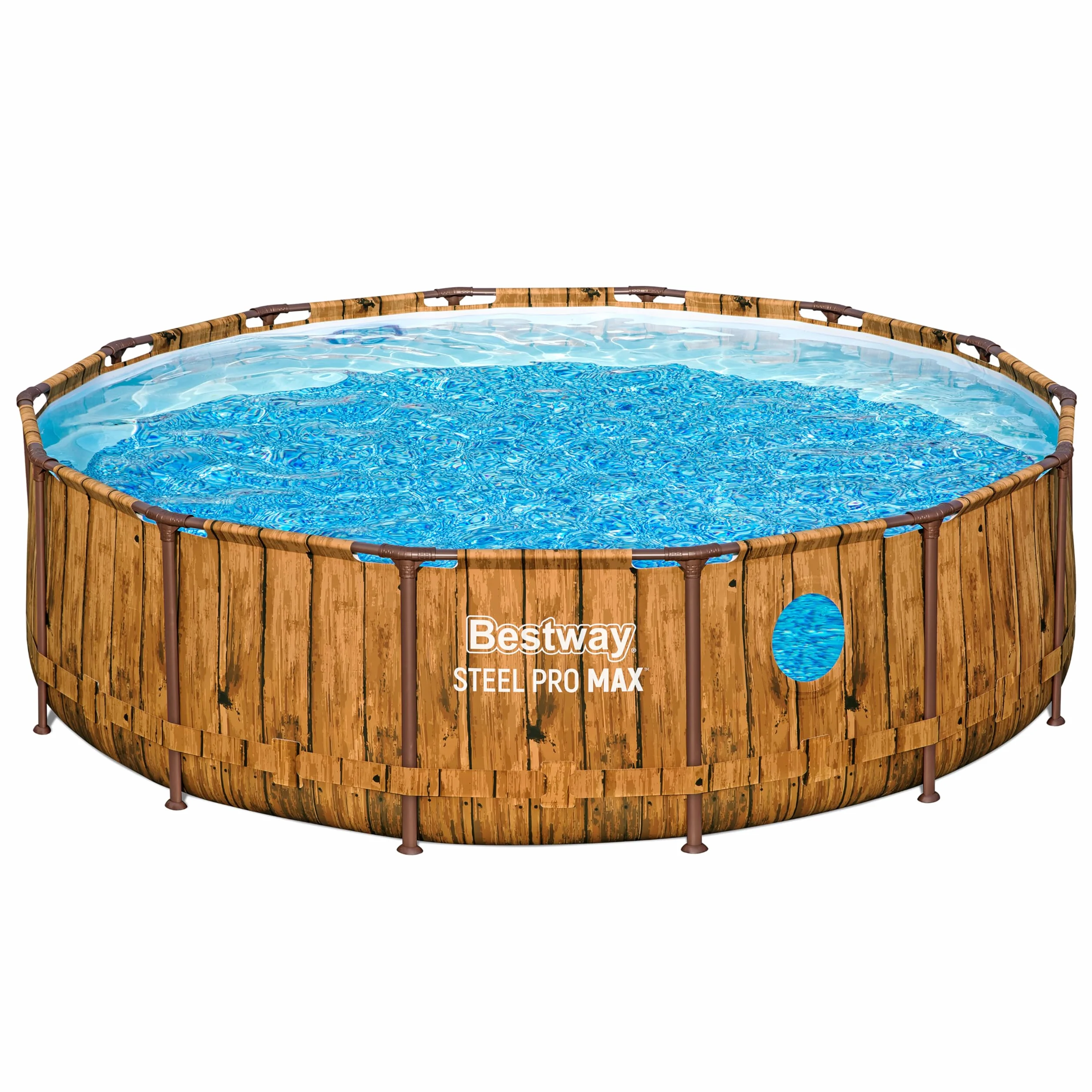 Bestway Steel Pro Max Splashview Kit Piscine Hors Sol Ronde 427 cm x 107 cm Marron