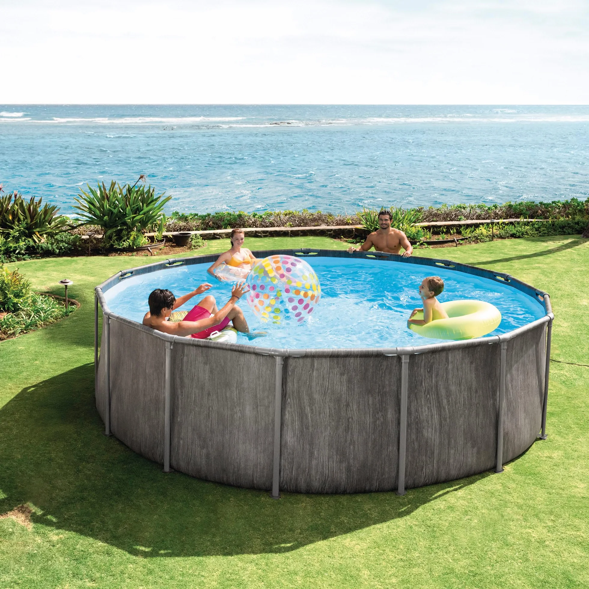 Intex Kit Piscine Baltik Ronde Tubulaire 4,57 x 1,22