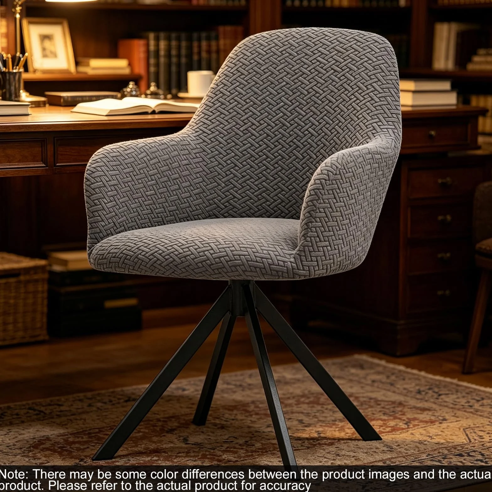 Housses de chaise extensibles avec accoudoirs, lot de 2, amovibles lavables, design décoratif universel pour salle à manger