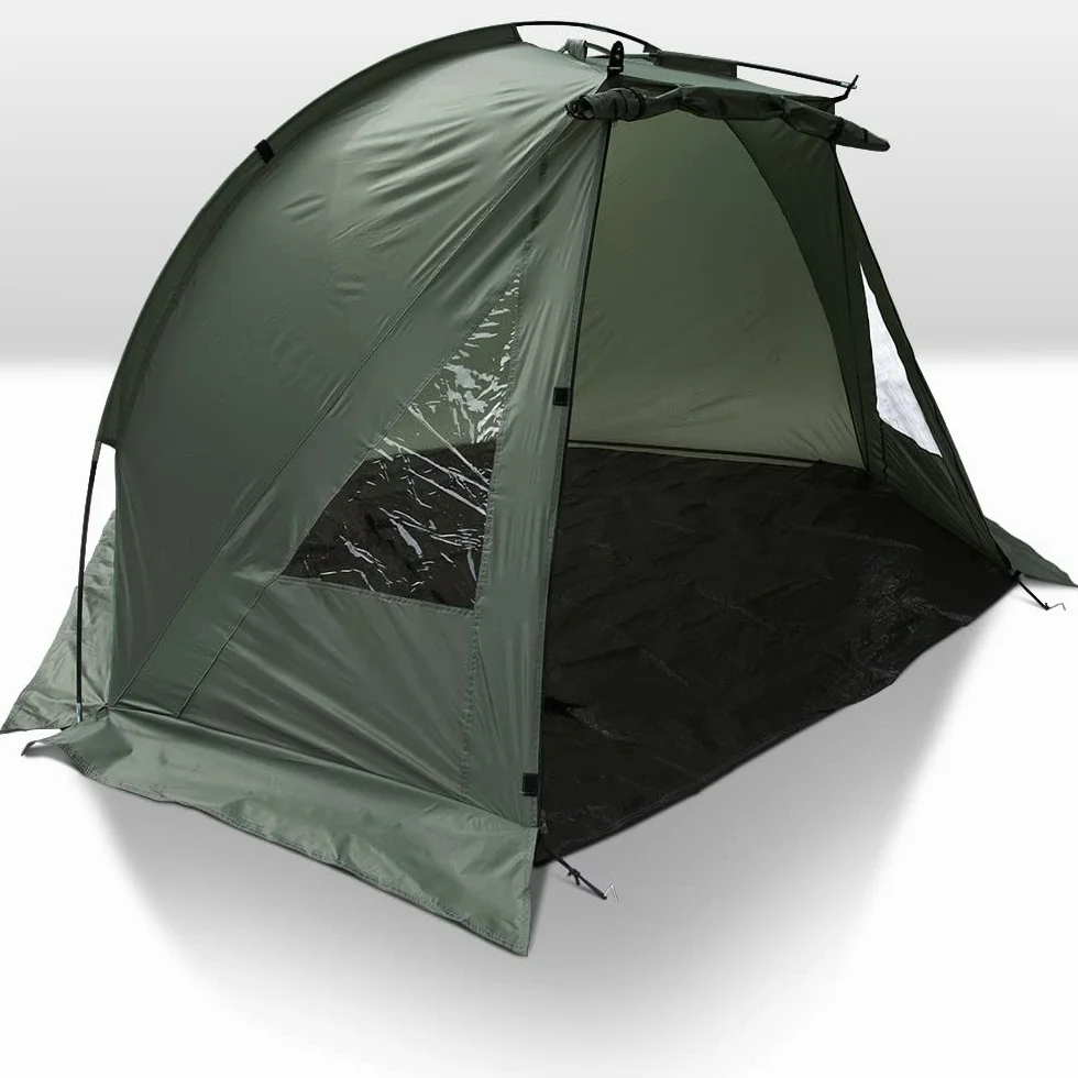 Canne à pêche Carp Stalker 2,4 m 1,1 kg moulinet 2BB ligne 4,5 kg installation complète abri bivouac 1 personne
