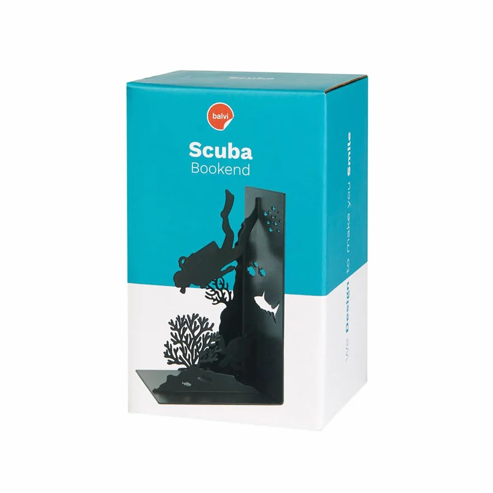 Balvi Serre-Livres Scuba Noir Métal