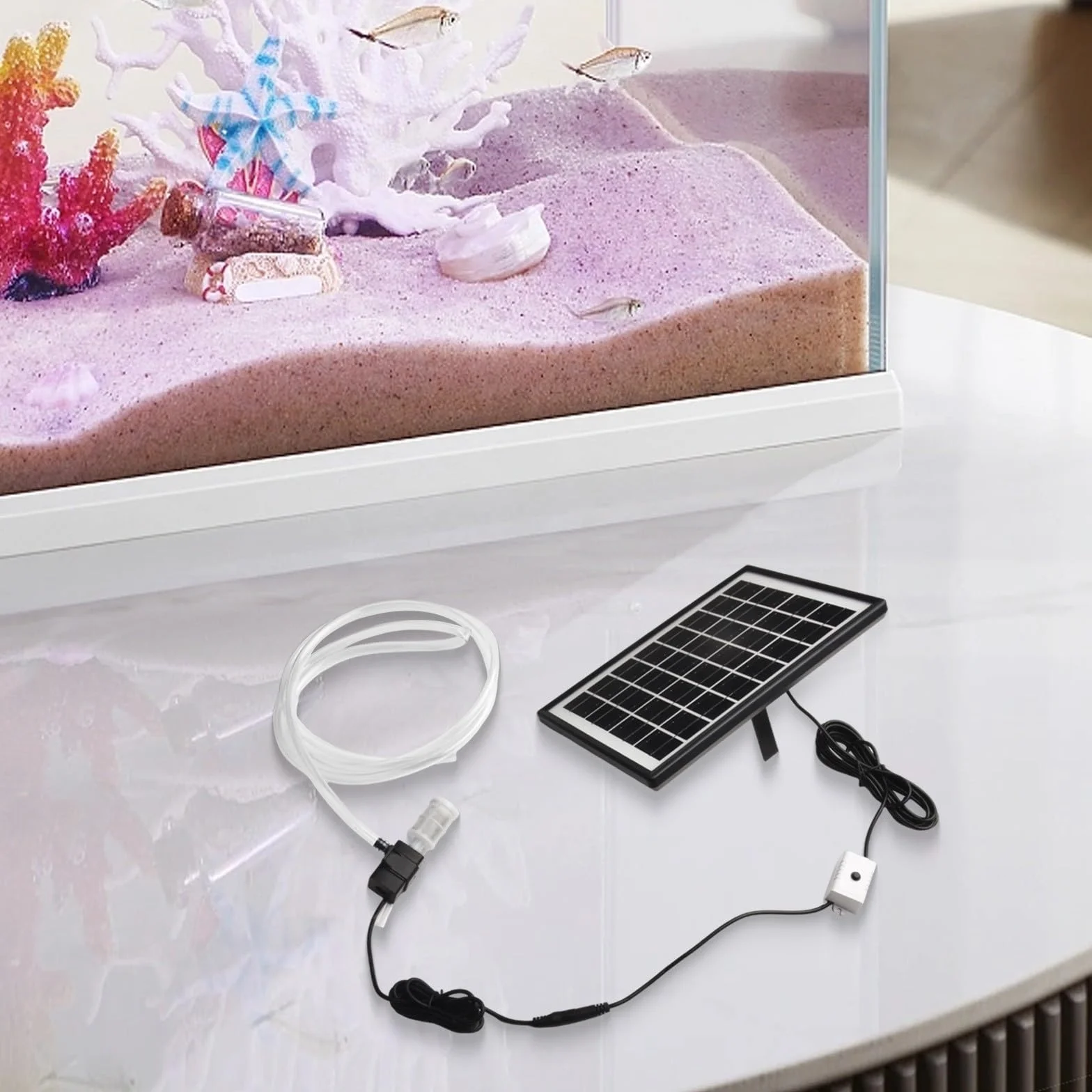 Pompe à eau solaire 6W 9V Panneau solaire 12V Pompe submersible Débit 240 L/h pour aquarium étang fontaine