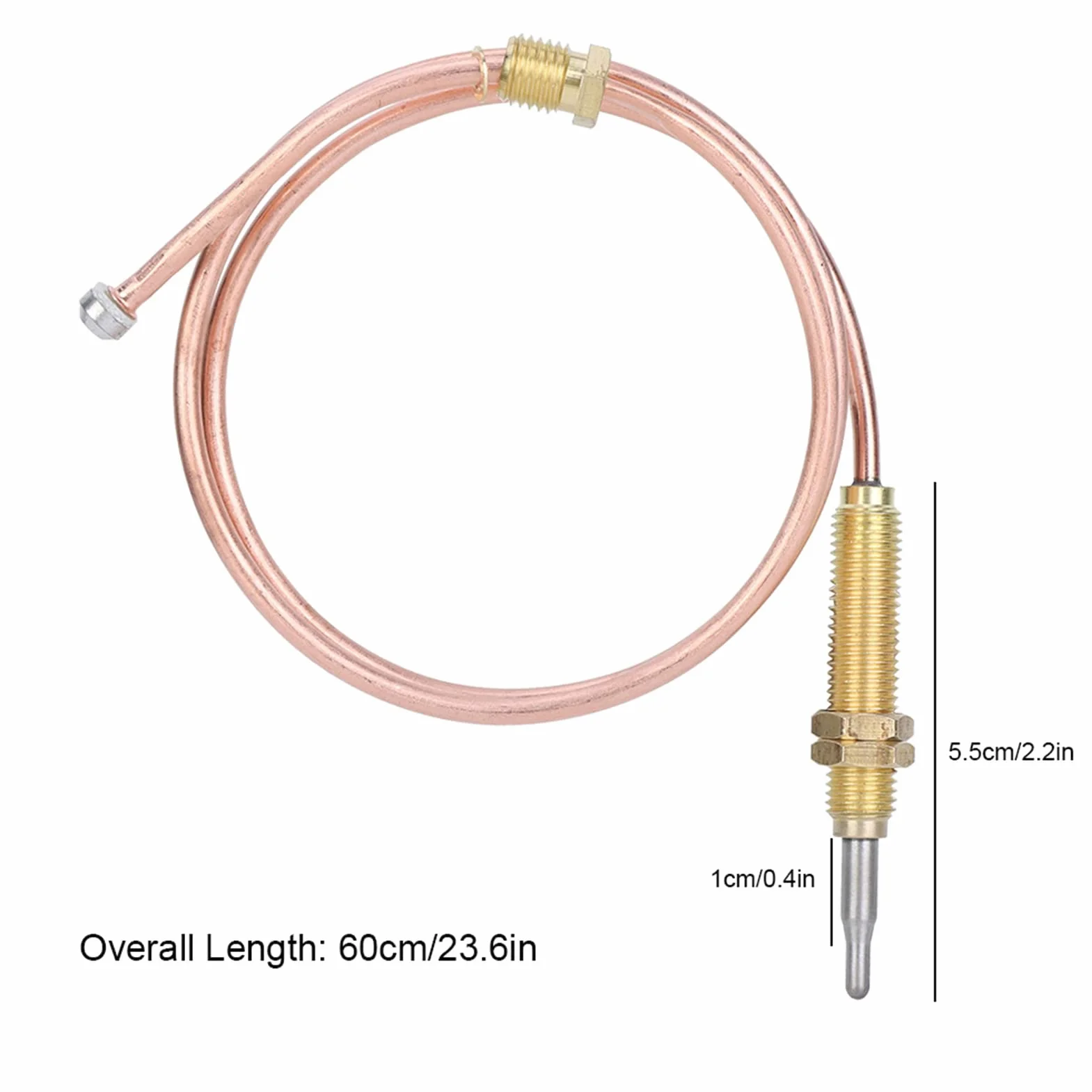 Kit Thermocouple à Gaz Universel M8x1 60cm Métal Filetage