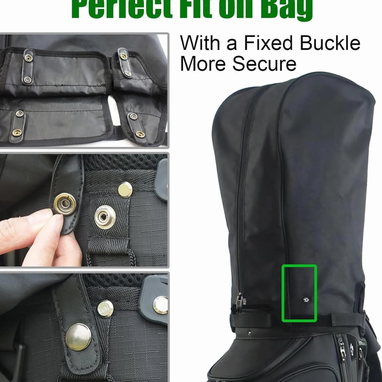 Housses De Sac De Golf Pour La Pluie – Capot Portable Anti-poussière, Bouclier De Club Résistant Aux Intempéries | Protection De Transport Compacte Avec Fermeture À Pression Facile, Équipement D'extér