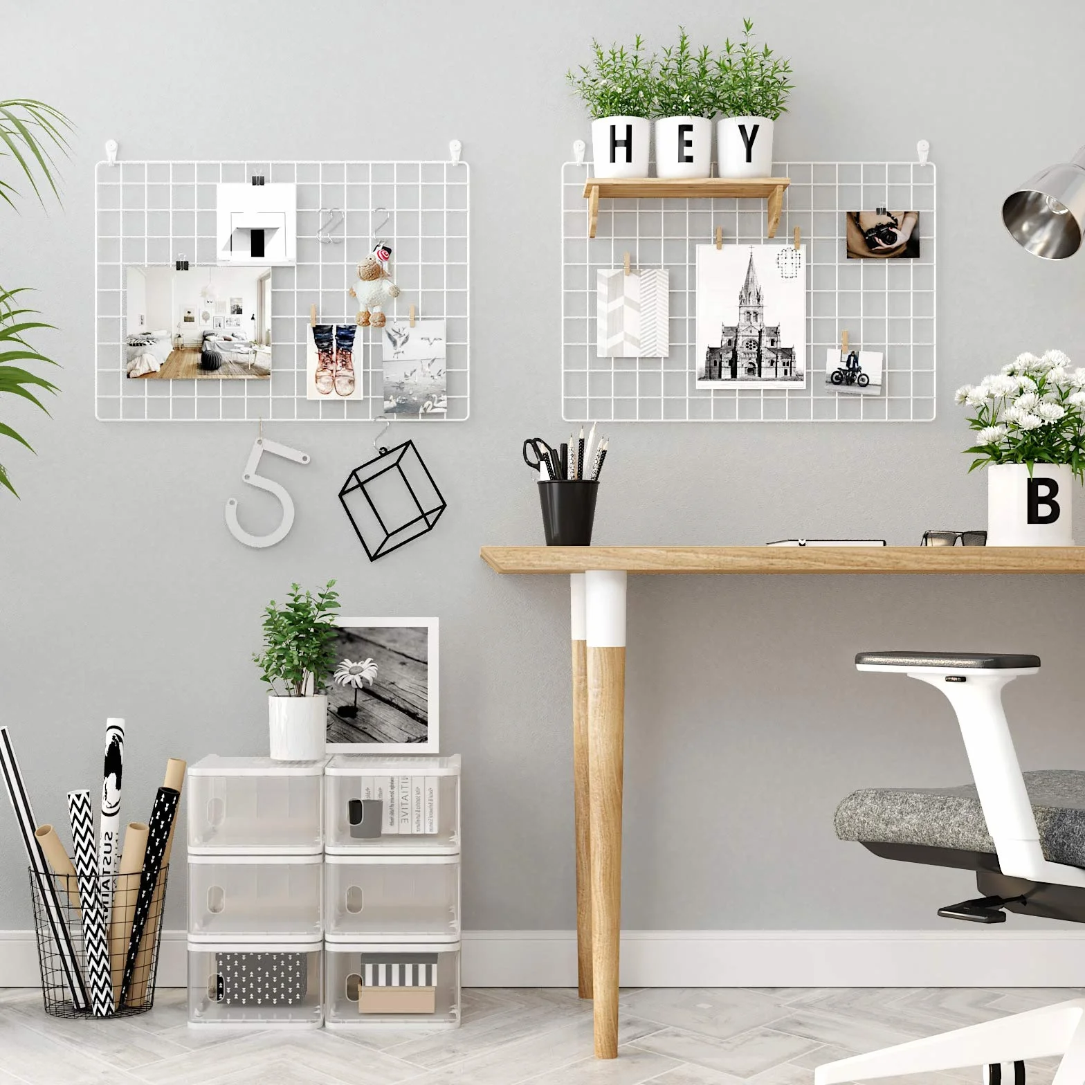 SONGMICS Cadre photo mural 65 x 45 cm Lot de 2 Blanc LPP02W