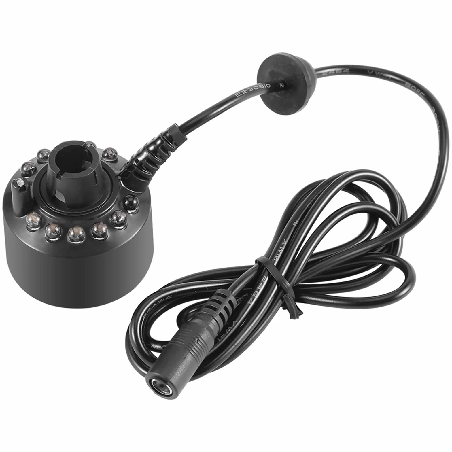 Tbest Brumisateur Ultrason 12LED Coloré Pour Fontaine D'Eau Étang Avec Adaptateur Secteur 110