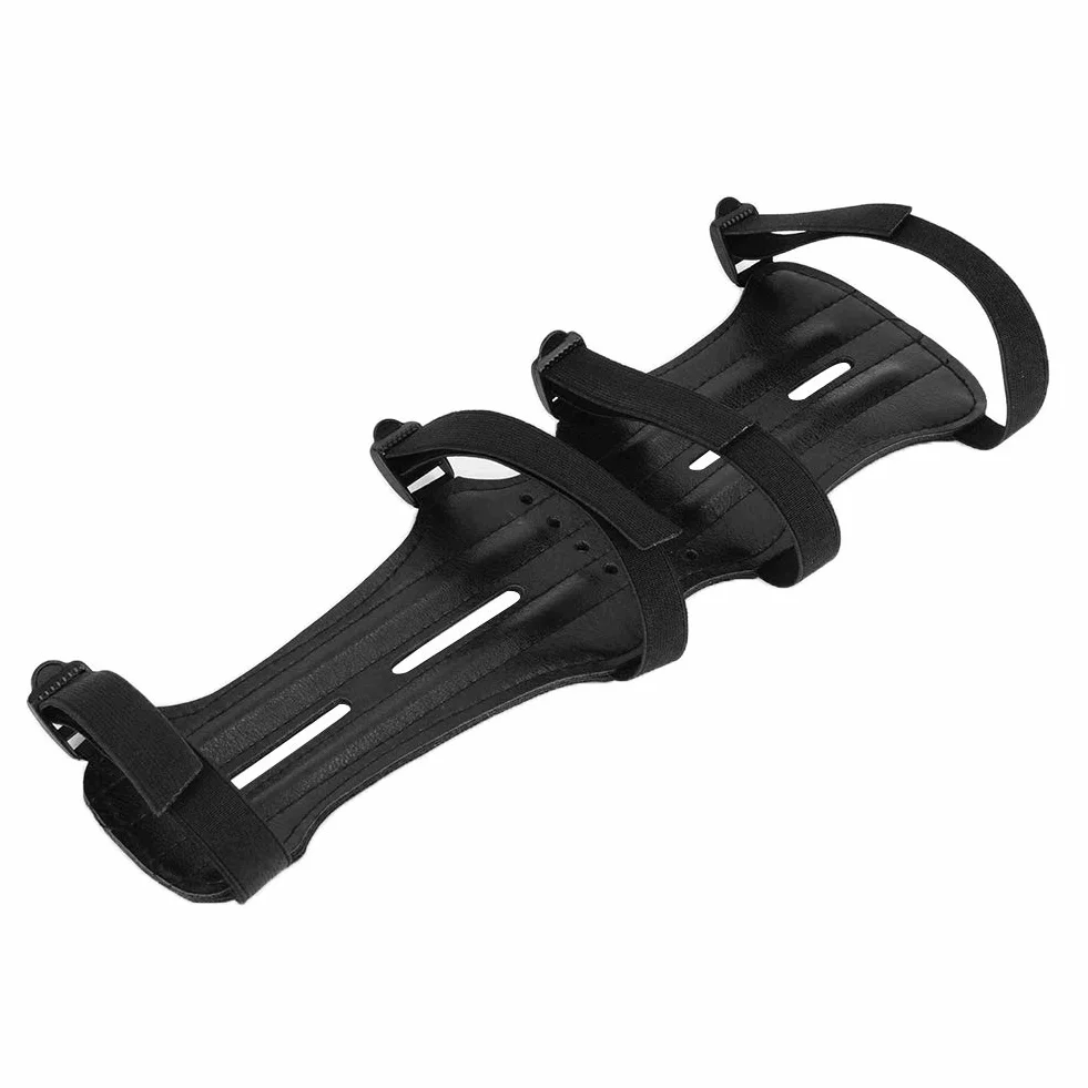 Armguard de tir à l'arc en cuir de protection de l'avant-bras réglable pour la chasse